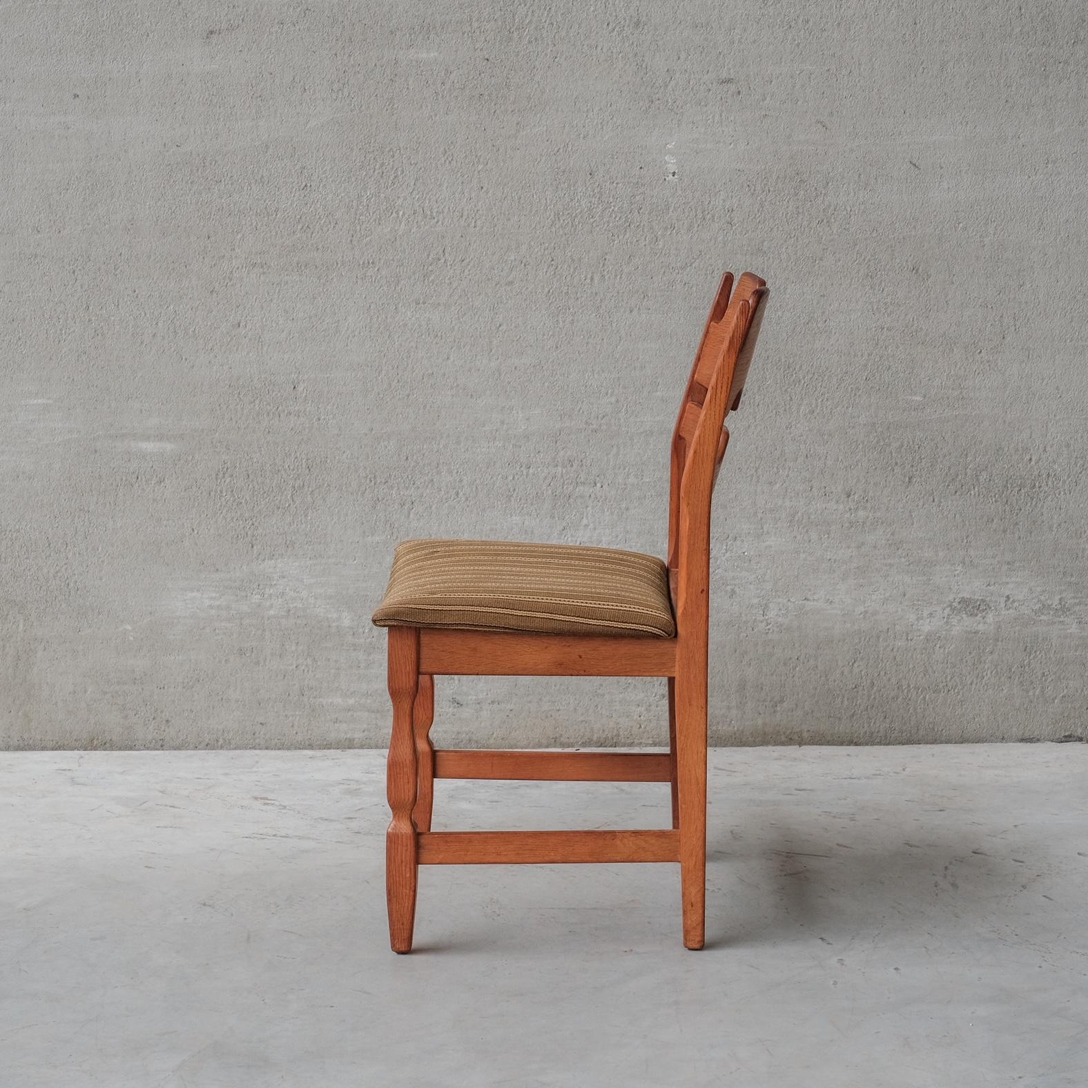 20th Century Henning Kjaernulf Razor Midcentury Danish Oak Dining Chairs '6' For Sale