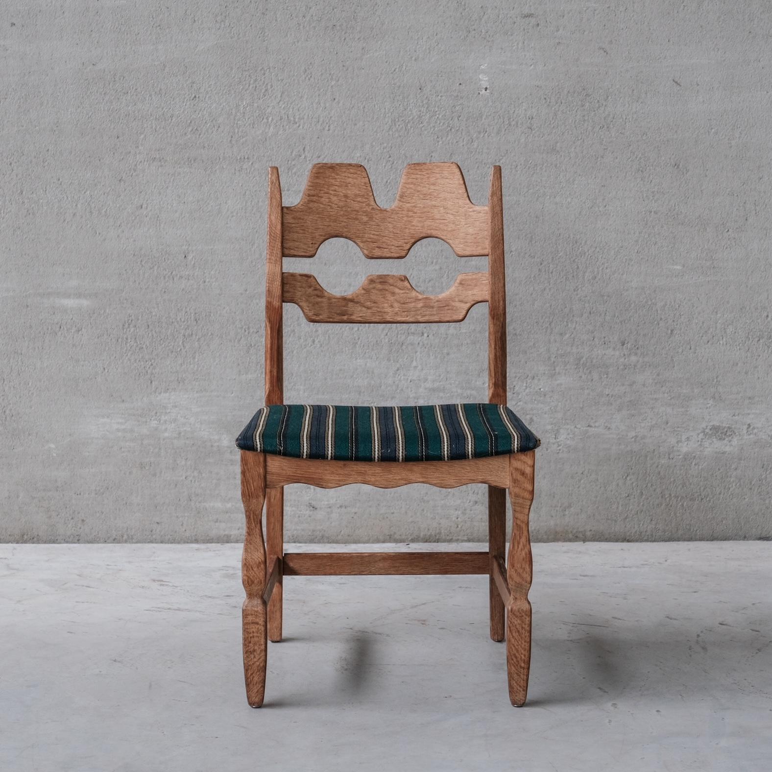 Henning Kjaernulf Razor Midcentury Danish Oak Dining Chairs '6' 1