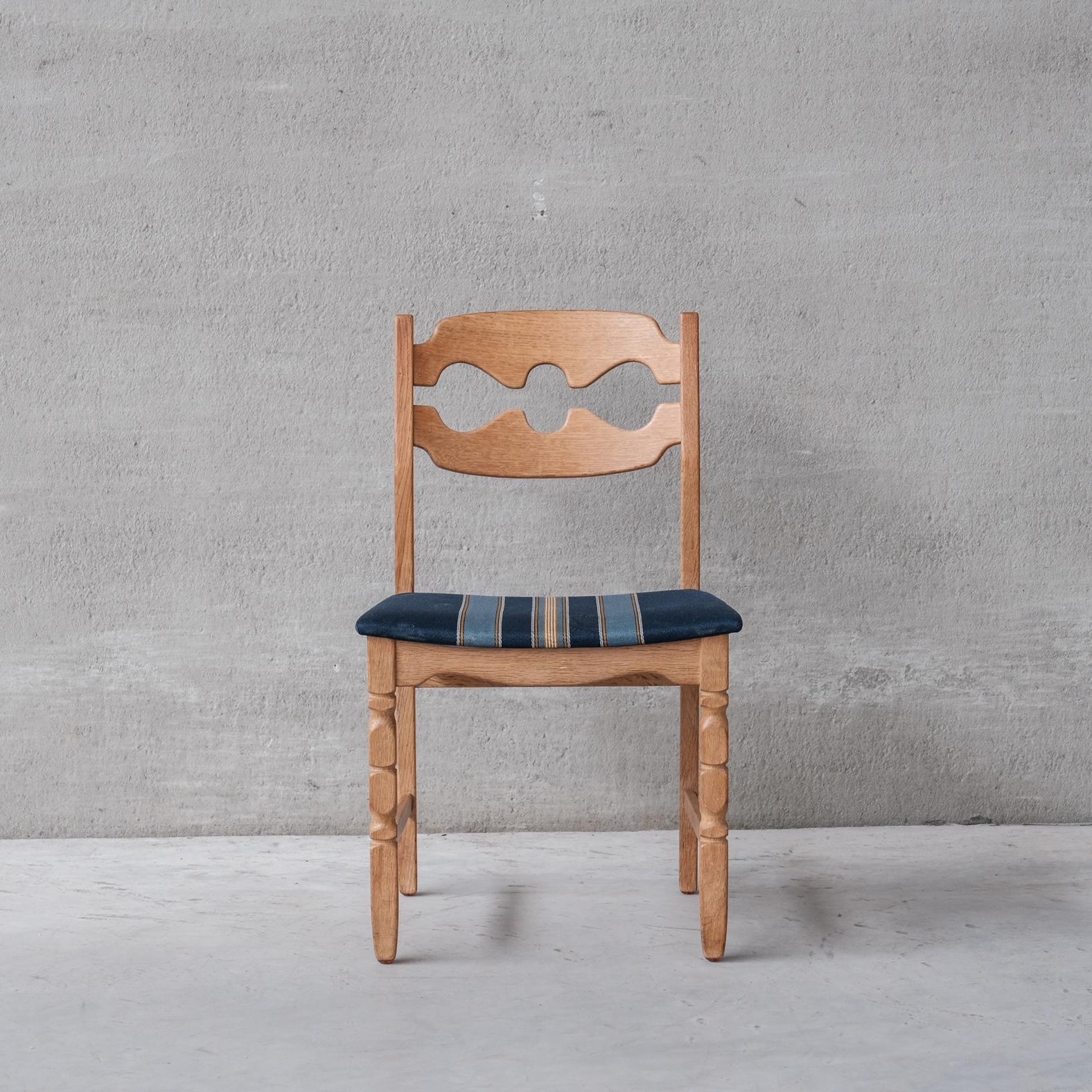 Henning Kjaernulf Razor Midcentury Danish Oak Dining Chairs '6' 1