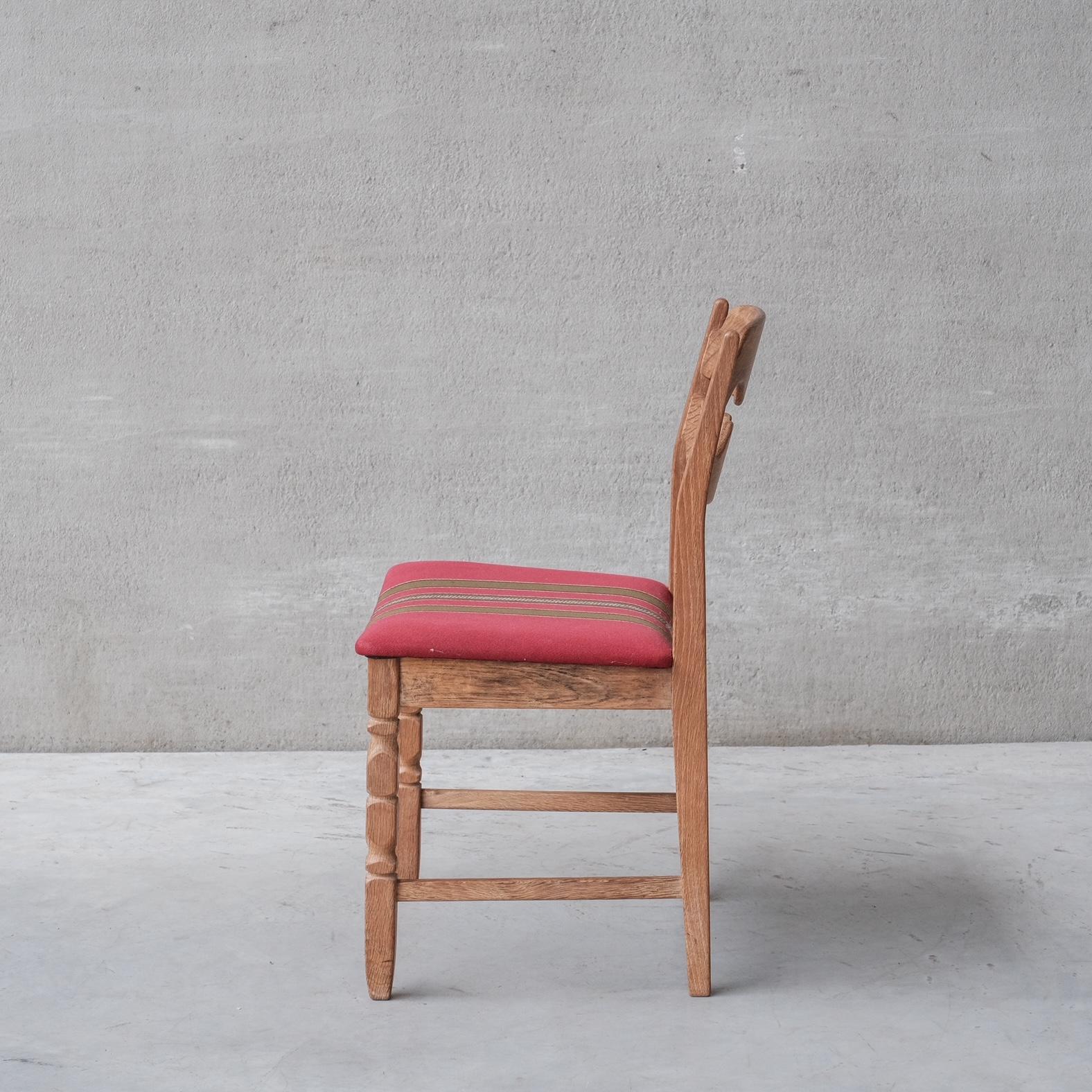20th Century Henning Kjaernulf Razor Midcentury Danish Oak Dining Chairs '8'
