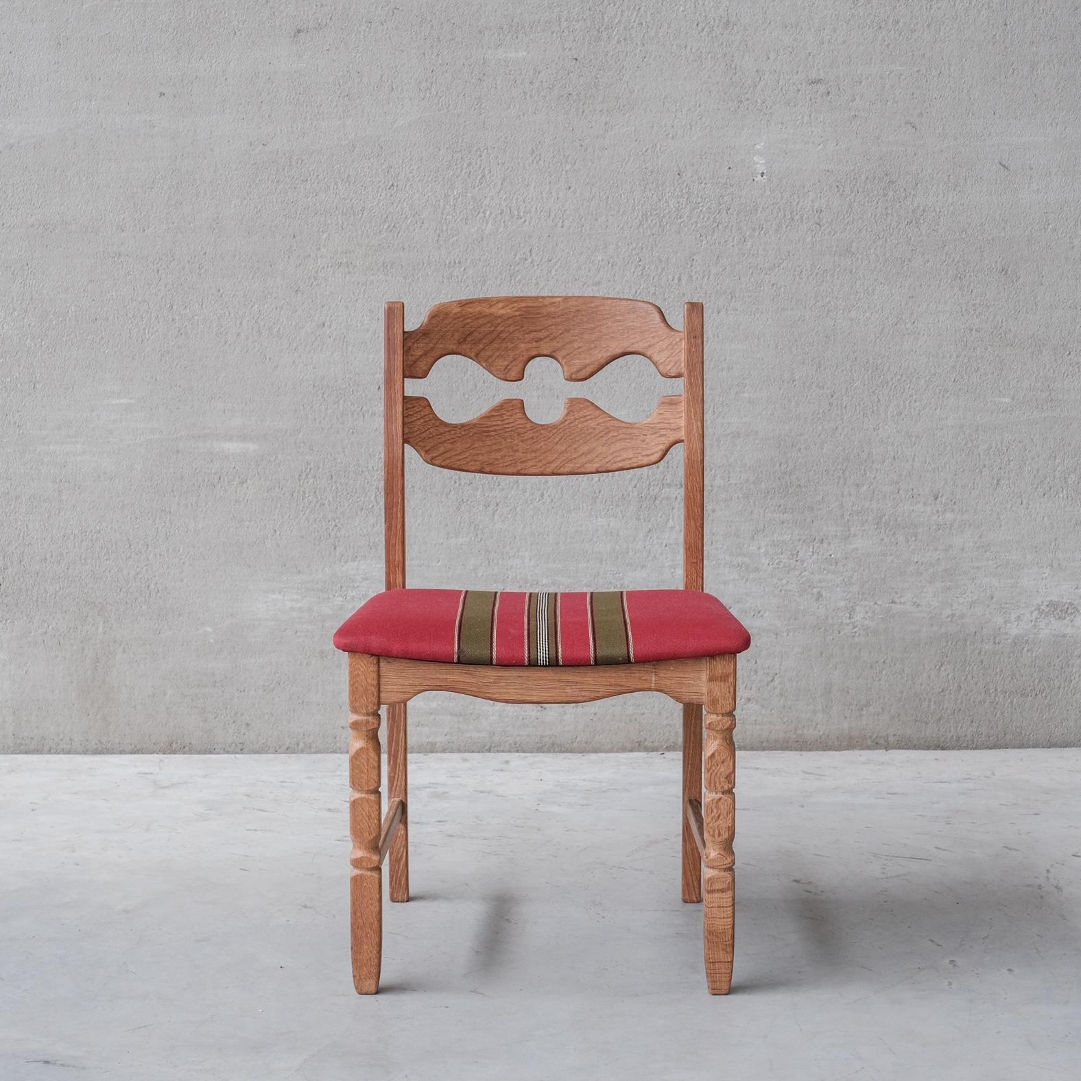 Henning Kjaernulf Razor Midcentury Danish Oak Dining Chairs '8' 1
