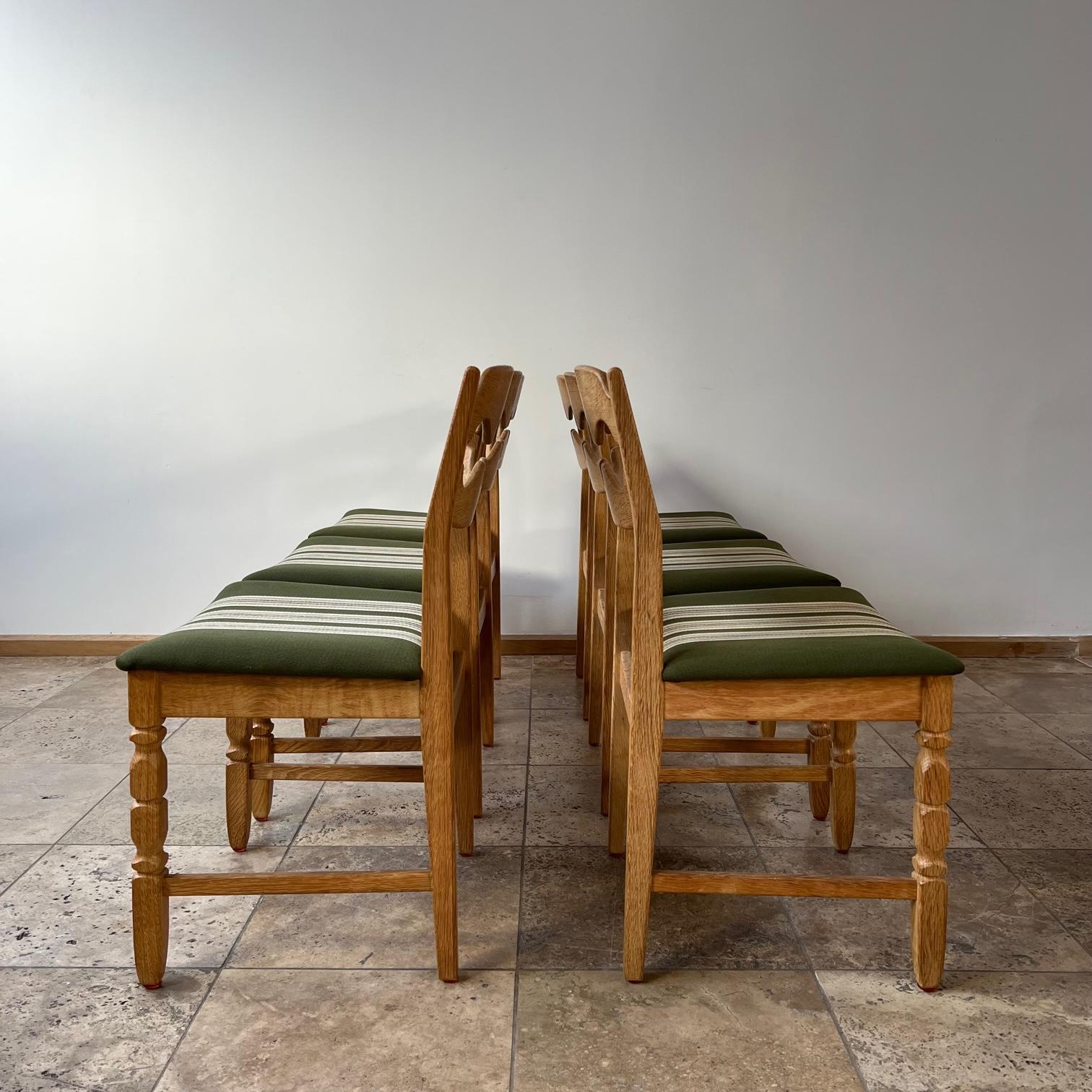 Henning Kjaernulf 'Razor' Mid-Century Oak Danish Dining Chairs 9