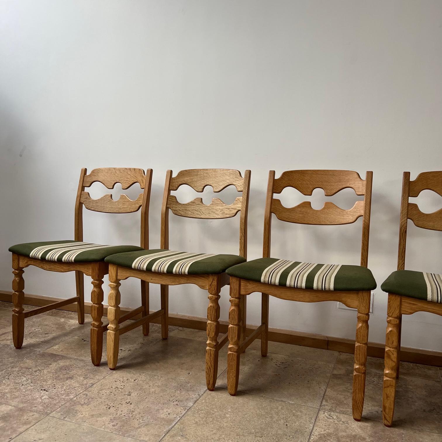 Henning Kjaernulf 'Razor' Mid-Century Oak Danish Dining Chairs 12