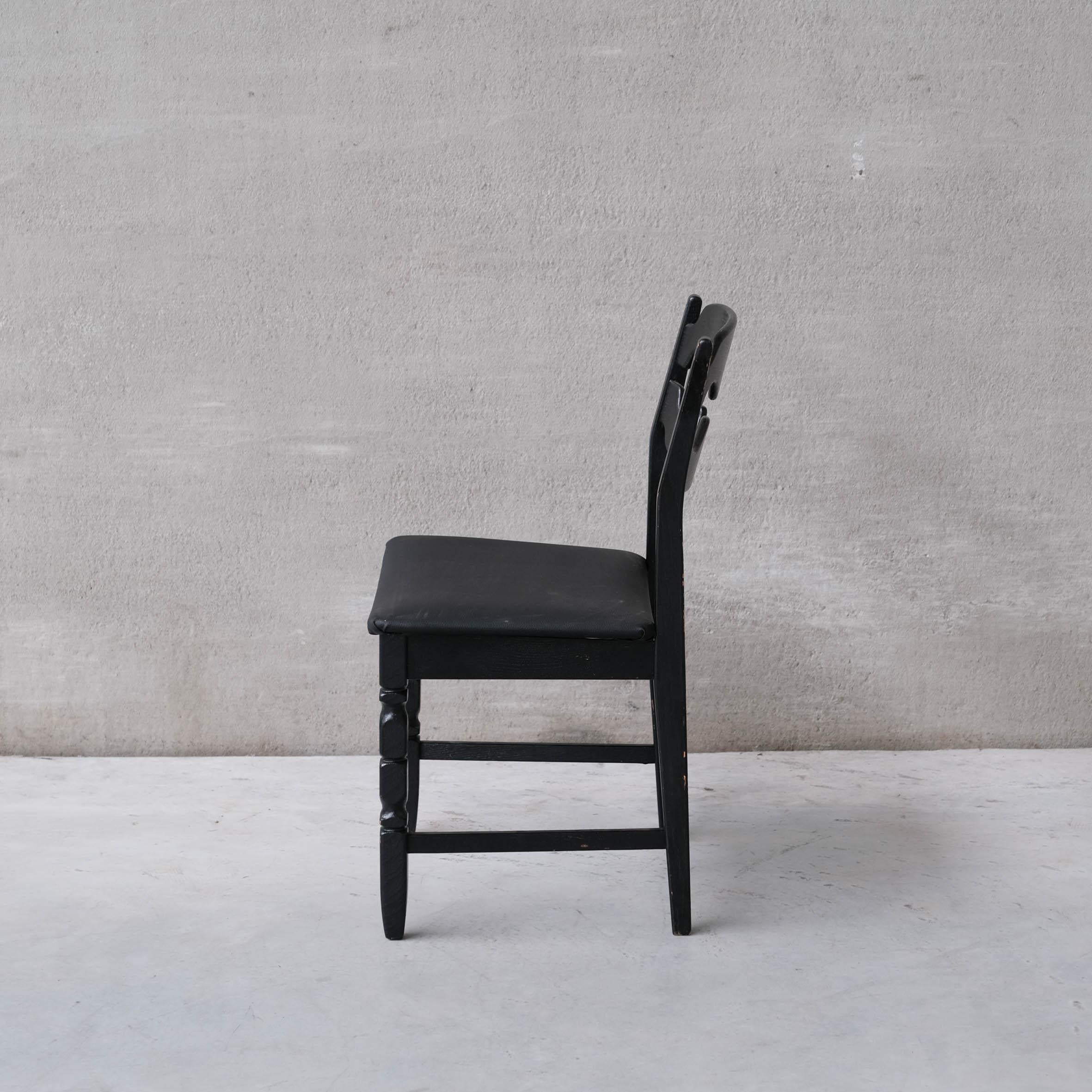 Danois Henning Kjaernulf « Ratzor » chaises de salle à manger danoises du milieu du siècle en chêne en vente