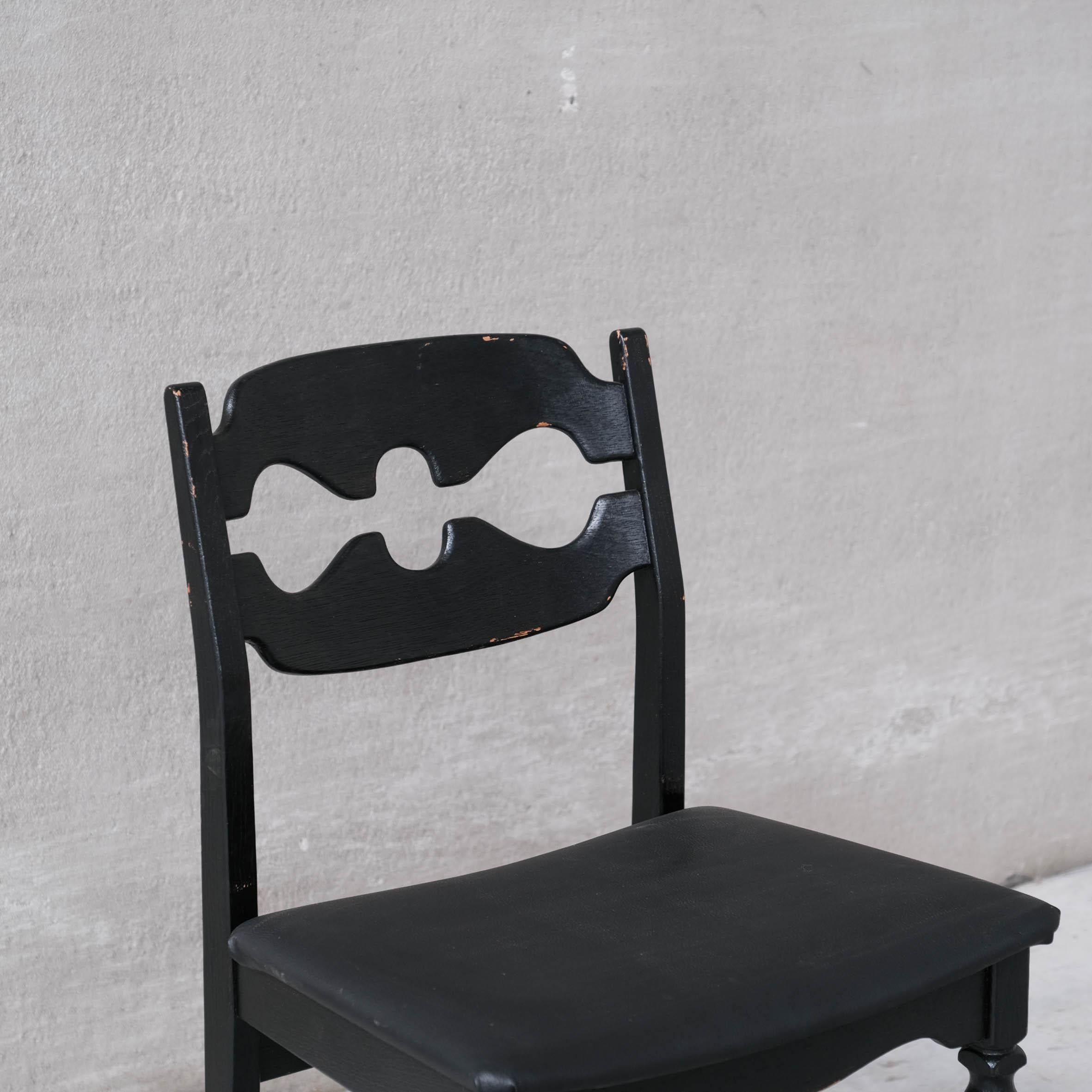 Chêne Henning Kjaernulf « Ratzor » chaises de salle à manger danoises du milieu du siècle en chêne en vente