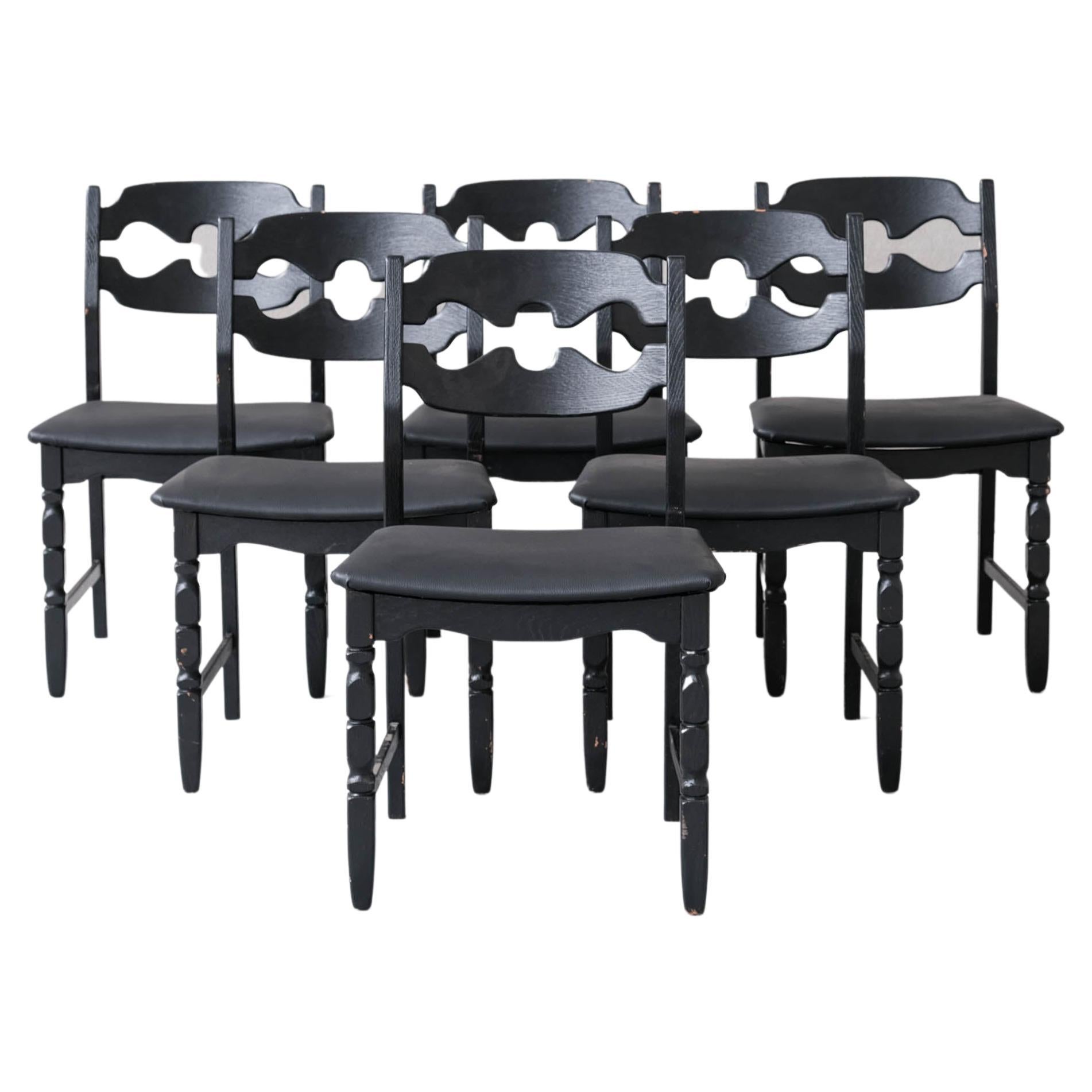 Henning Kjaernulf 'Razor' Mid-Century Oak Danish Dining Chairs For Sale