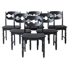 Henning Kjaernulf 'Razor' Mid-Century Oak Danish Dining Chairs