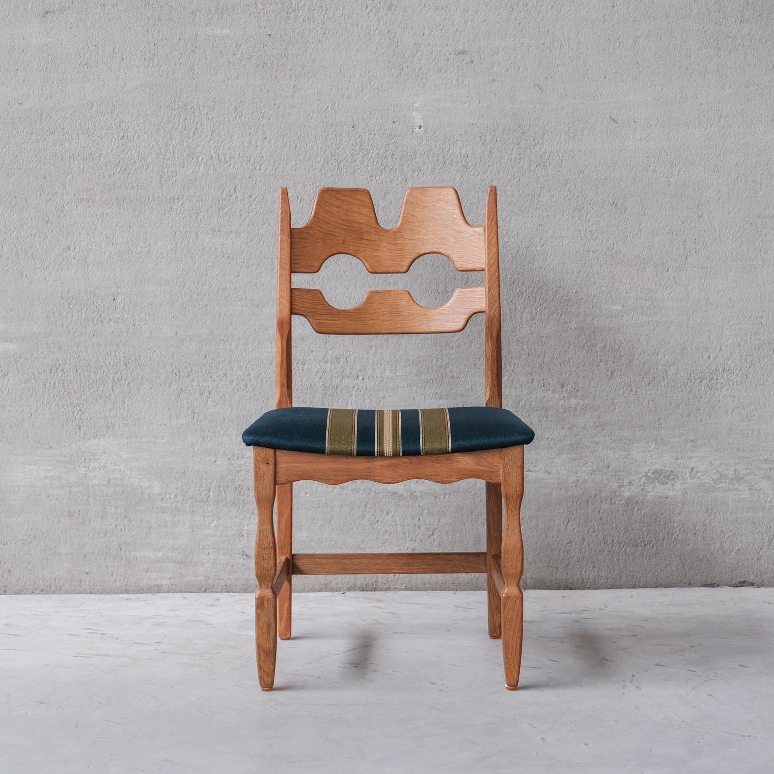 Mid-20th Century Henning Kjaernulf Razor Oak Danish Mid-Century Dining Chairs '4'