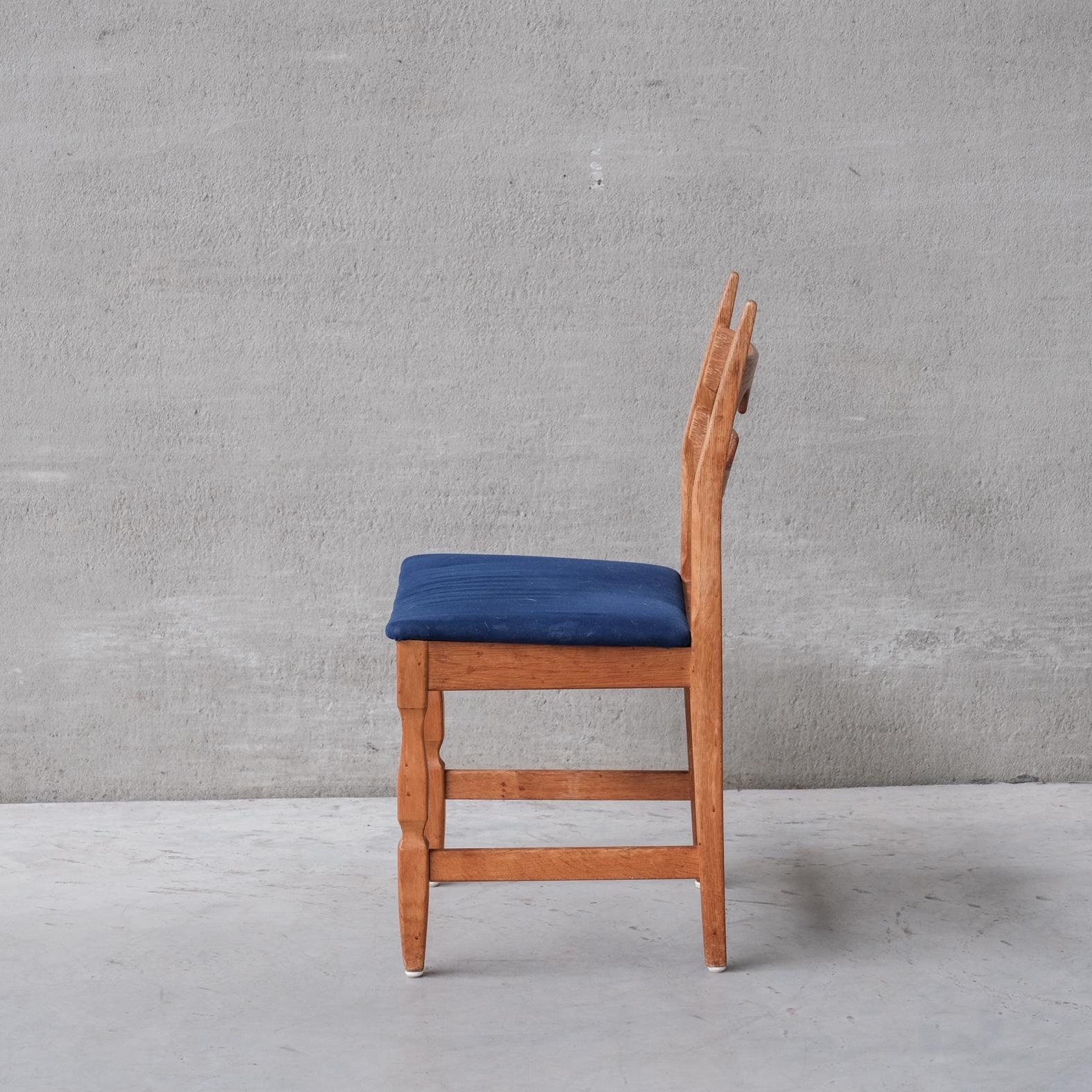 Mid-Century Modern Henning Kjaernulf Razor Oak Midcentury Dining Chairs (6)