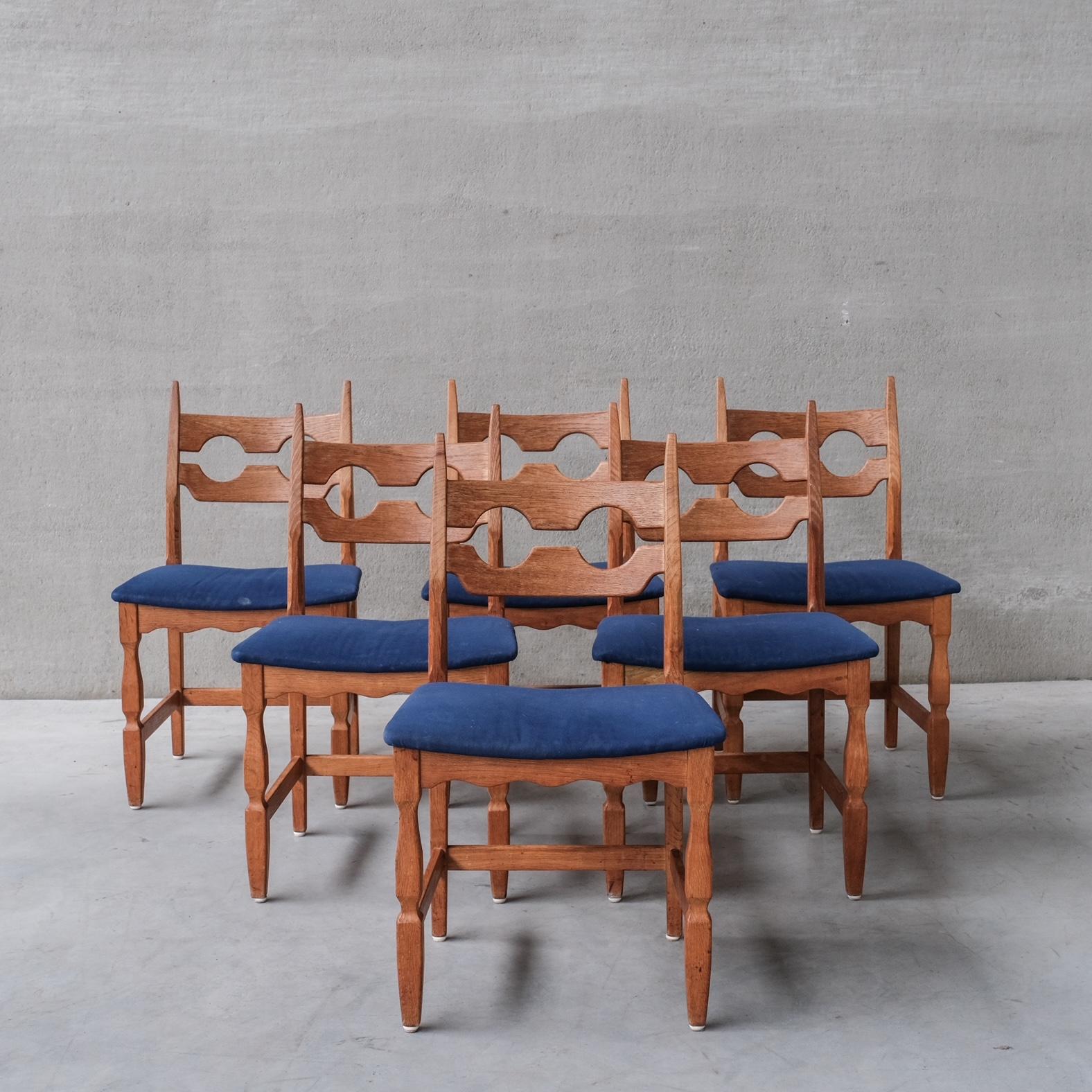 Henning Kjaernulf Razor Oak Midcentury Dining Chairs (6) 1