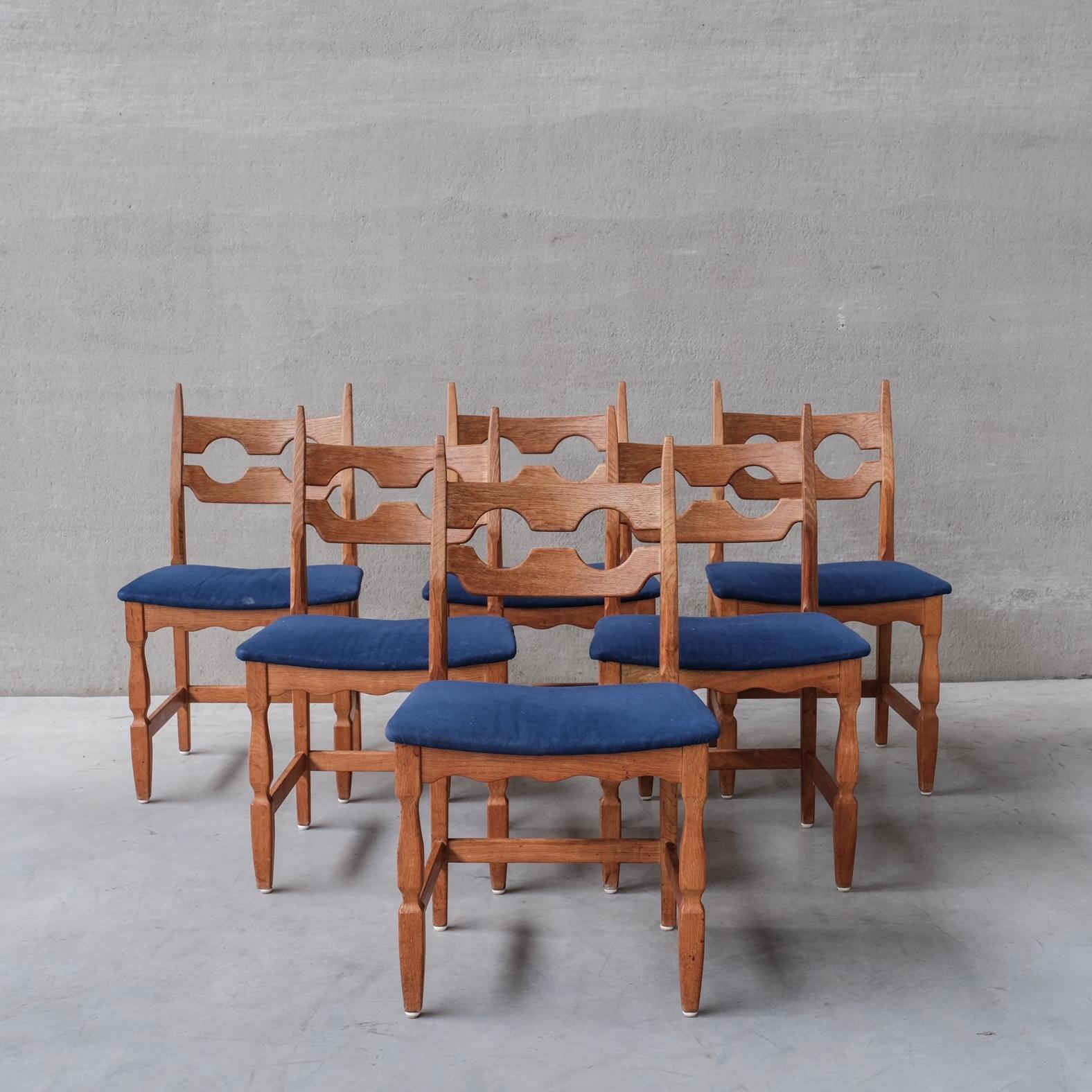 Henning Kjaernulf Razor Oak Midcentury Dining Chairs (6) 2