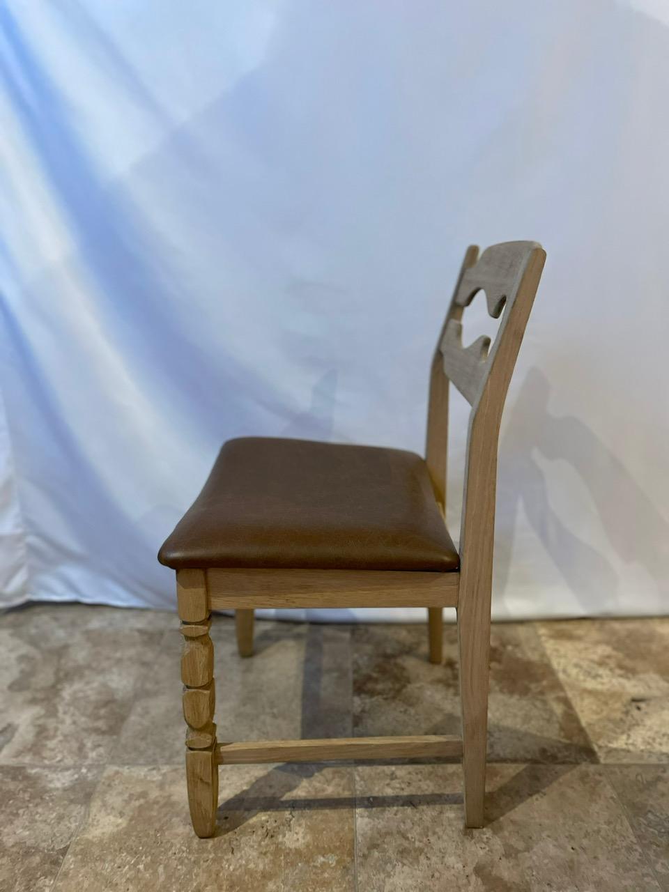Henning Kjaernulf Razor Oak Mid-Century Dining Chairs (Jusqu'à 8 disponibles) Excellent état - En vente à London, GB