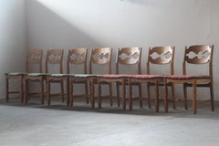 Henning Kjaernulf Razorblade - Sedie da pranzo danesi brutaliste in Oak "7