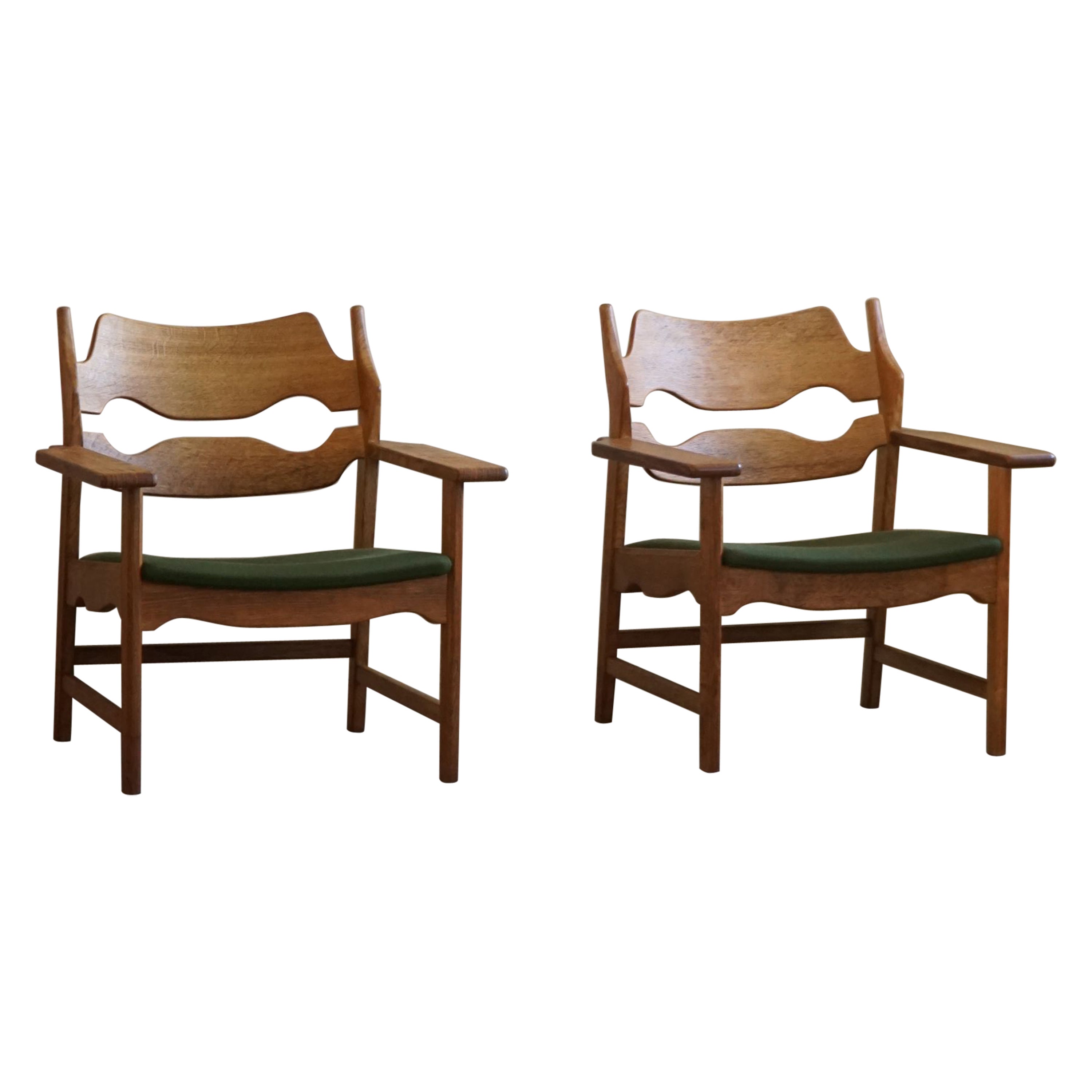 Henning Kjærnulf, "Razorblade" Lounge Chairs, Danish Mid Century Modern, 1960s