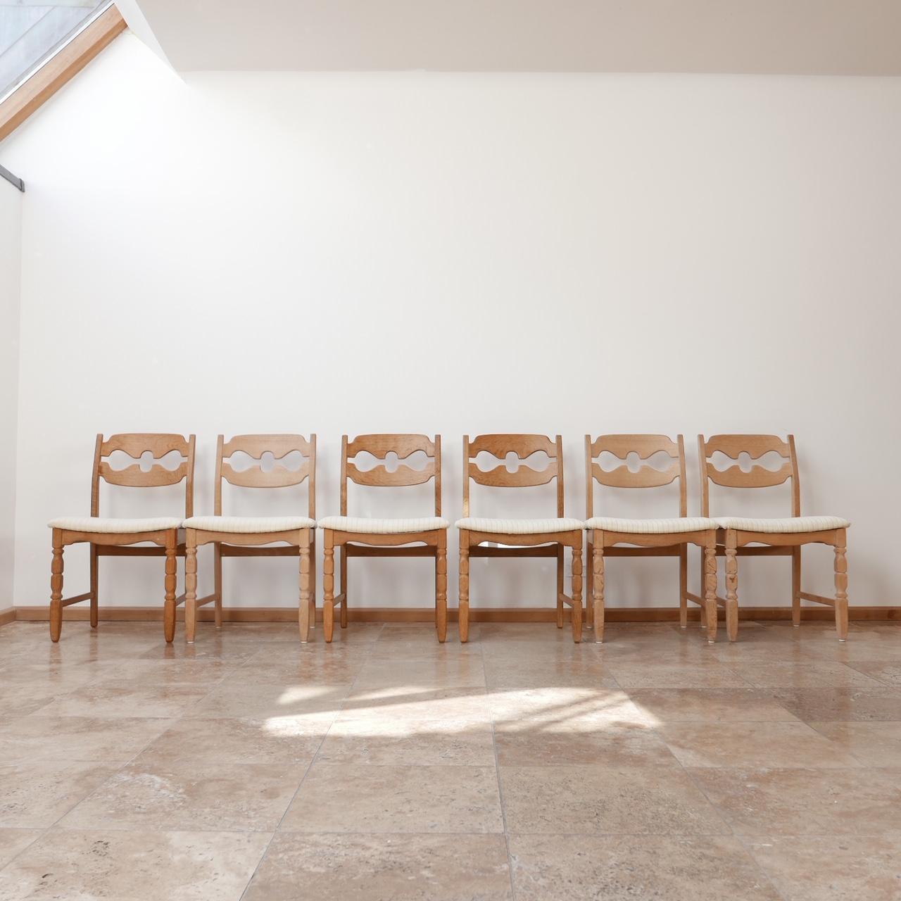 Henning Kjaernulf Razorblade Midcentury Danish Dining Chairs '20' In Good Condition In London, GB