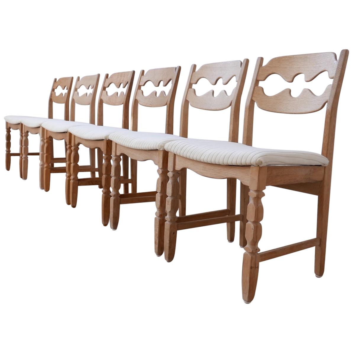 Henning Kjaernulf Razorblade Midcentury Danish Dining Chairs '20'