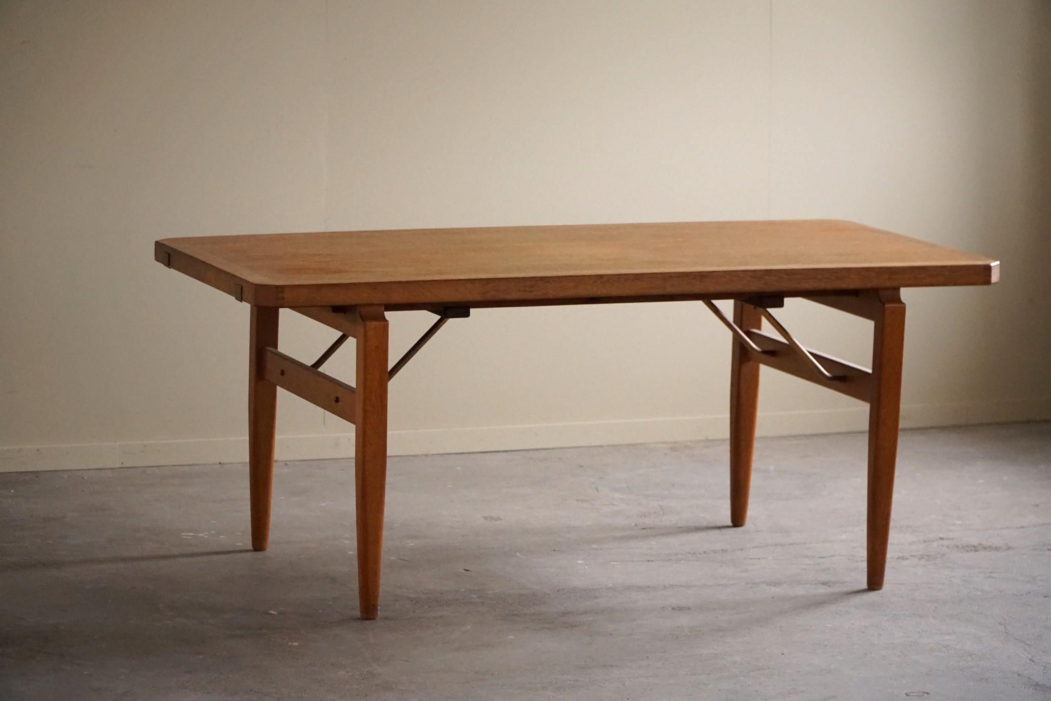20th Century Henning Kjærnulf, Rectangular Dining Table in Oak, Danish Mid Century, 1960s