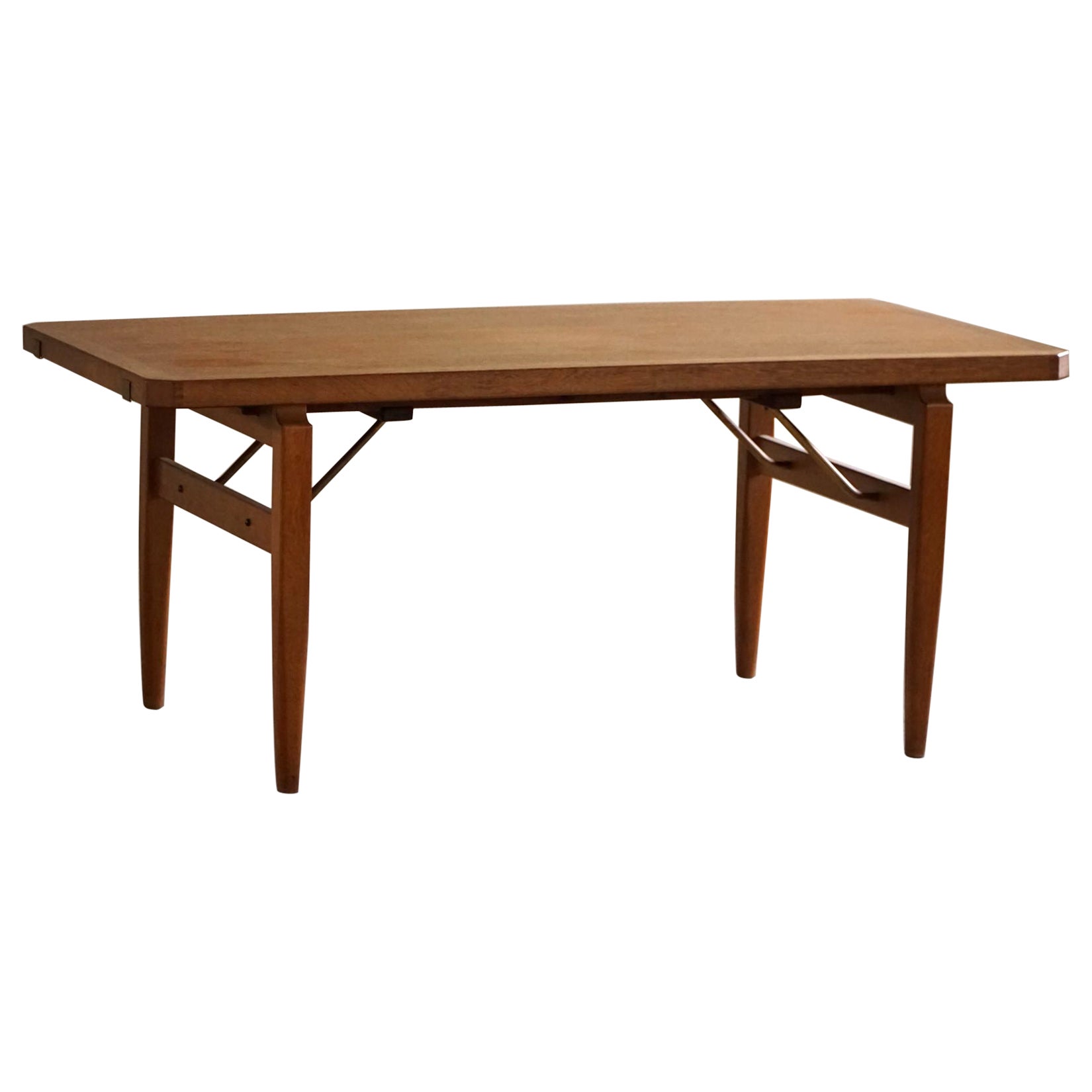 Henning Kjærnulf, Rectangular Dining Table in Oak, Danish Mid Century, 1960s