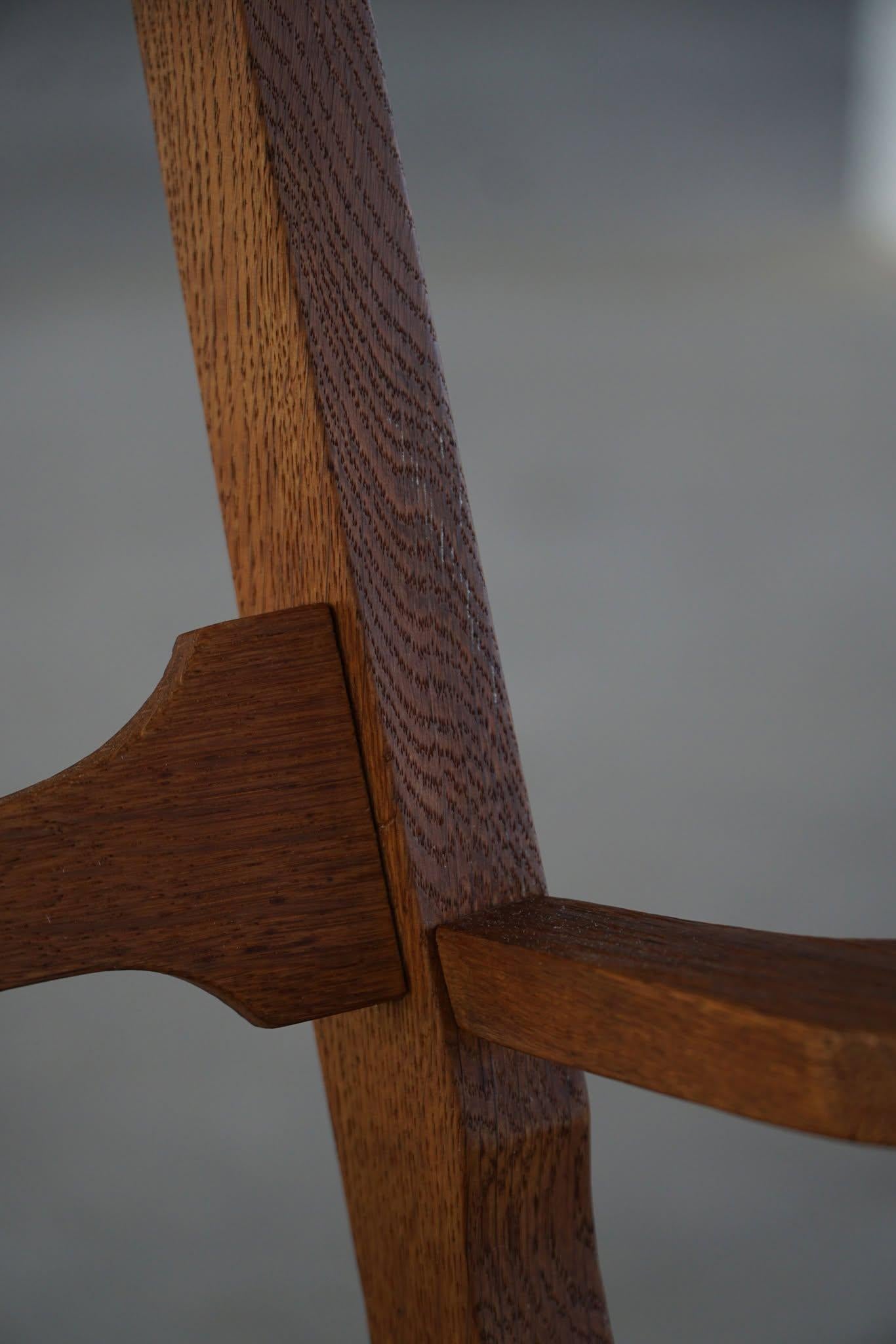 Henning Kjærnulf, Rocking Chair in Oak, Seat Reupholstered in Lambswool, 1960s en venta 2