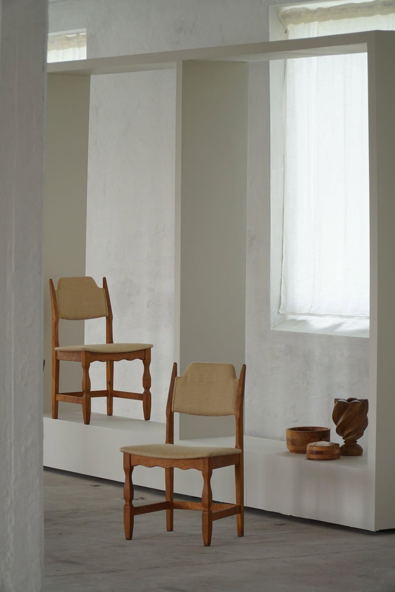 Henning Kjærnulf, Satz von 12 Stühlen, Eiche & Hessisch, Mid Century Modern, 1960er Jahre im Angebot 7