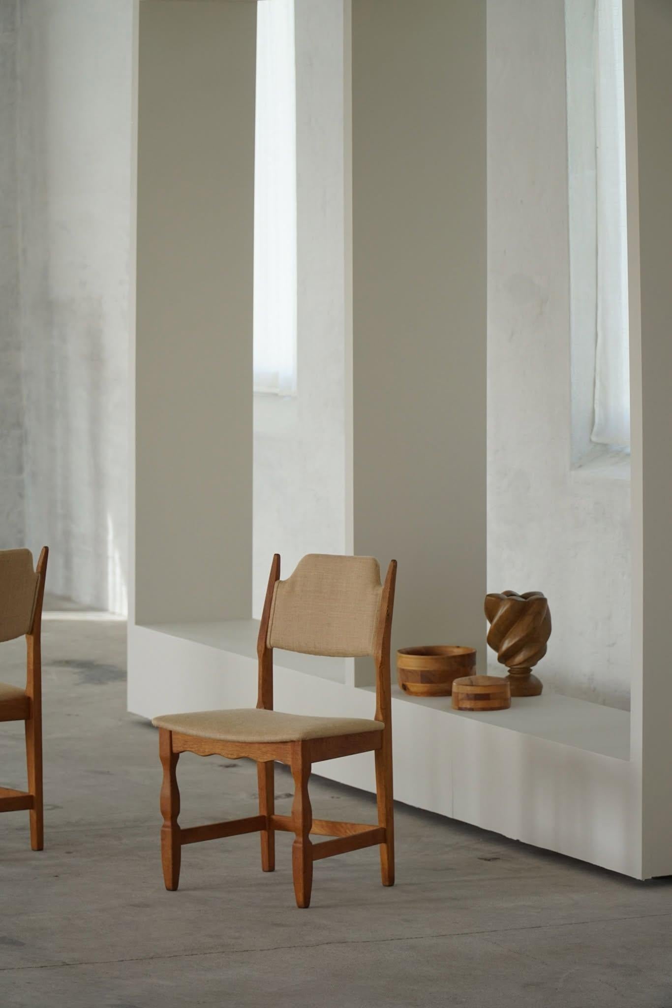 Henning Kjærnulf, Satz von 12 Stühlen, Eiche & Hessisch, Mid Century Modern, 1960er Jahre im Angebot 8
