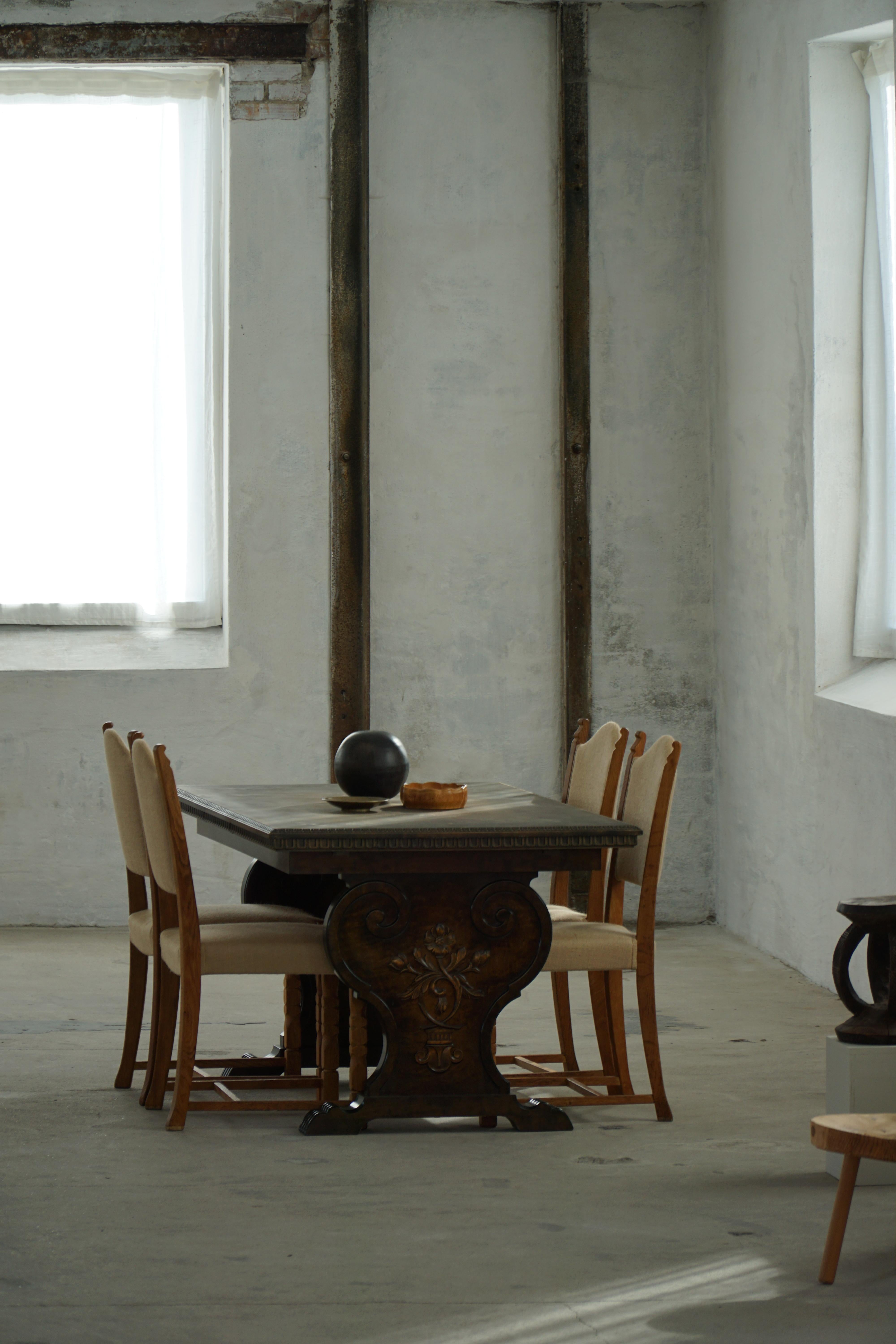 Henning Kjærnulf, Satz von 12 Stühlen, Eiche & Hessisch, Mid Century Modern, 1960er Jahre im Angebot 8