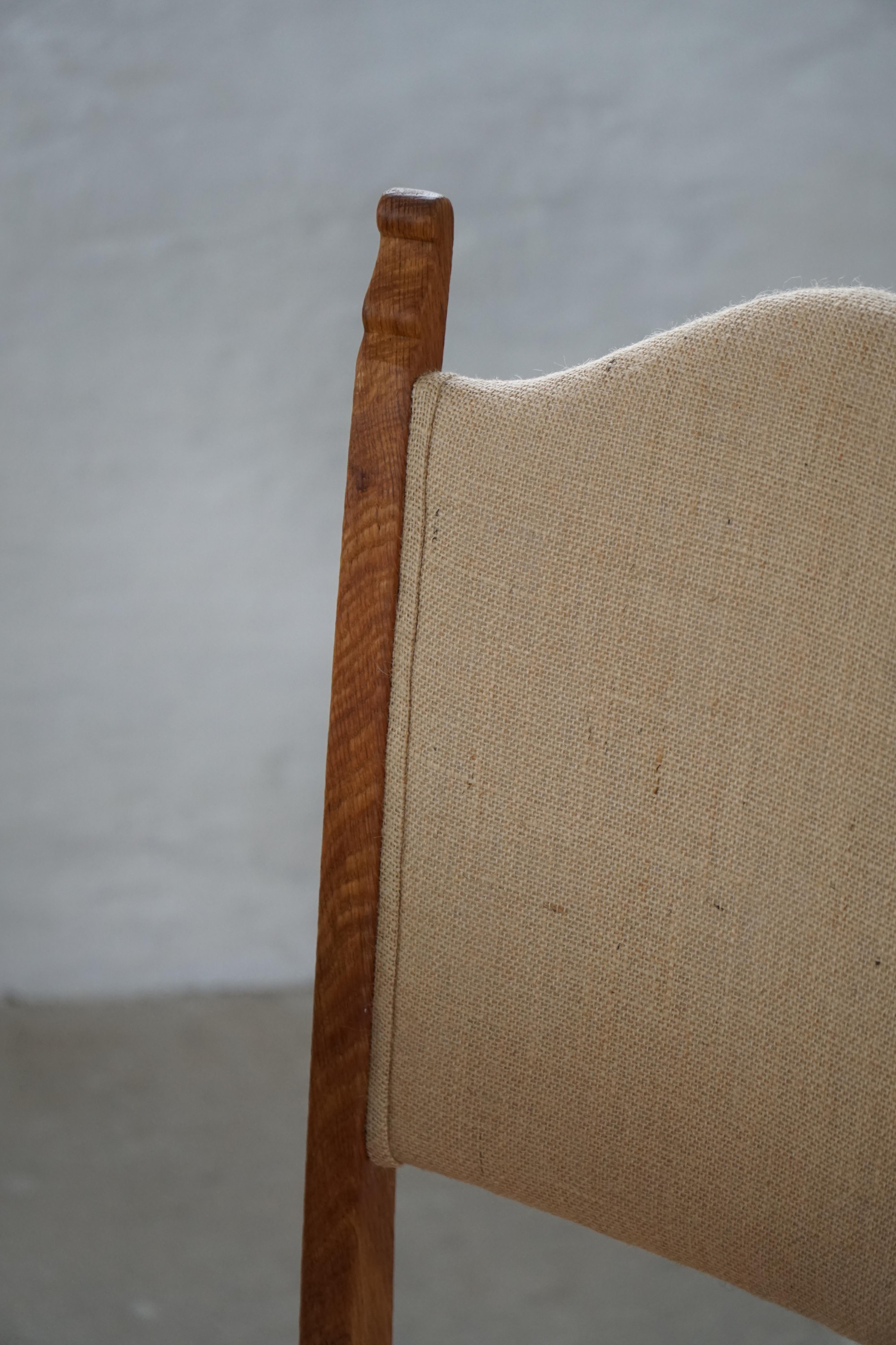 Henning Kjærnulf, Satz von 12 Stühlen, Eiche & Hessisch, Mid Century Modern, 1960er Jahre im Angebot 9