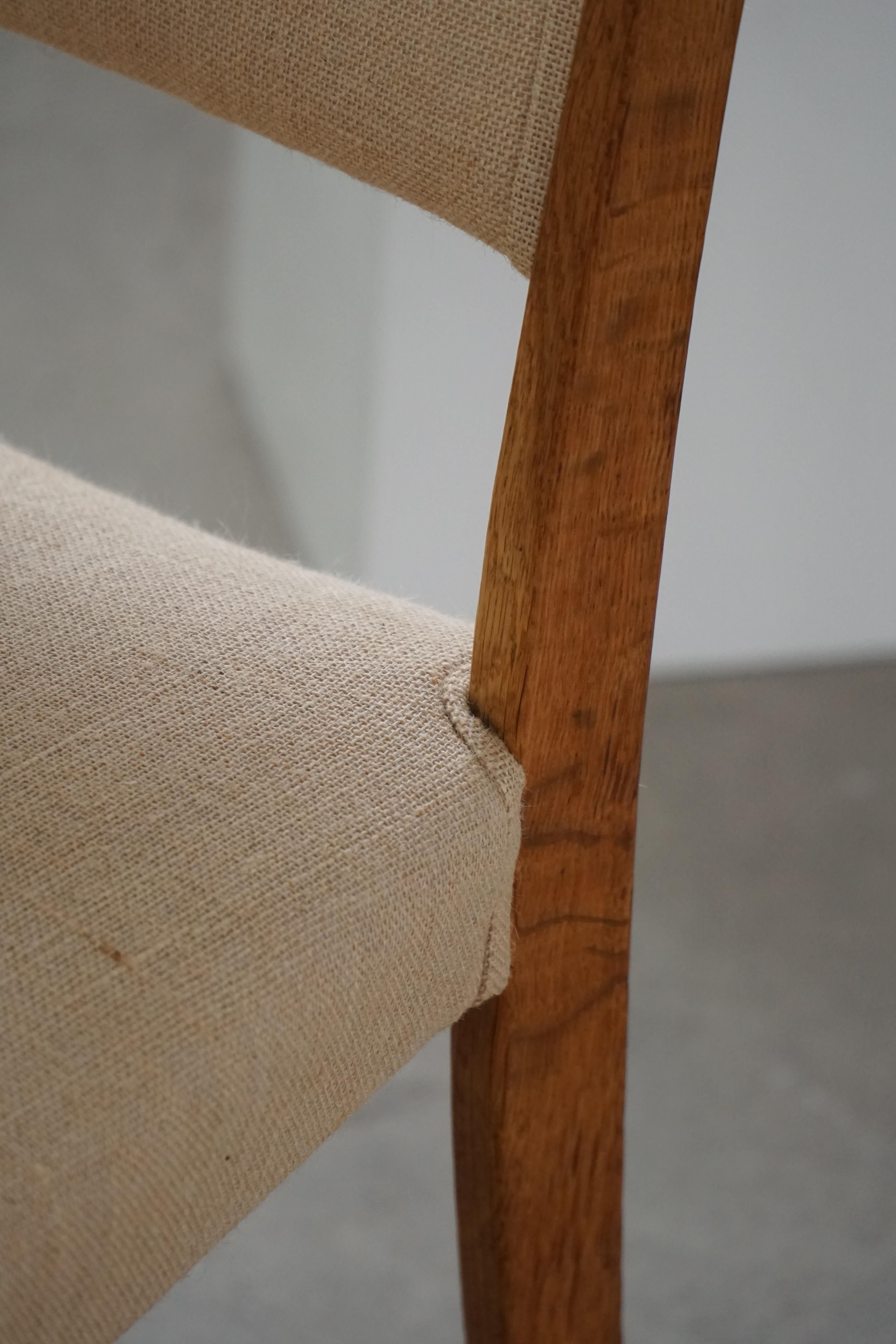 Henning Kjærnulf, Satz von 12 Stühlen, Eiche & Hessisch, Mid Century Modern, 1960er Jahre im Angebot 10