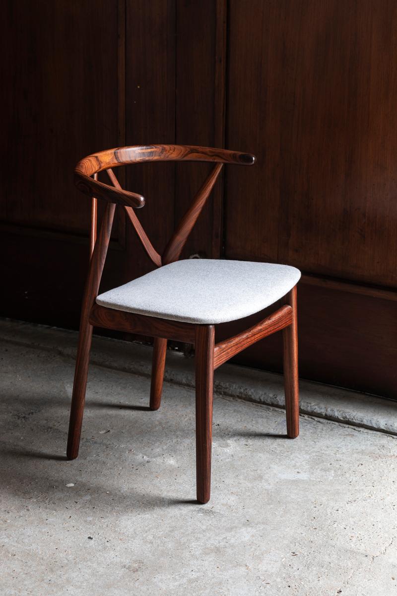 Wood Henning Kjaernulf Set of 4 Dining Chairs ‘Model 225’ for Bruno Hansen, 1960s