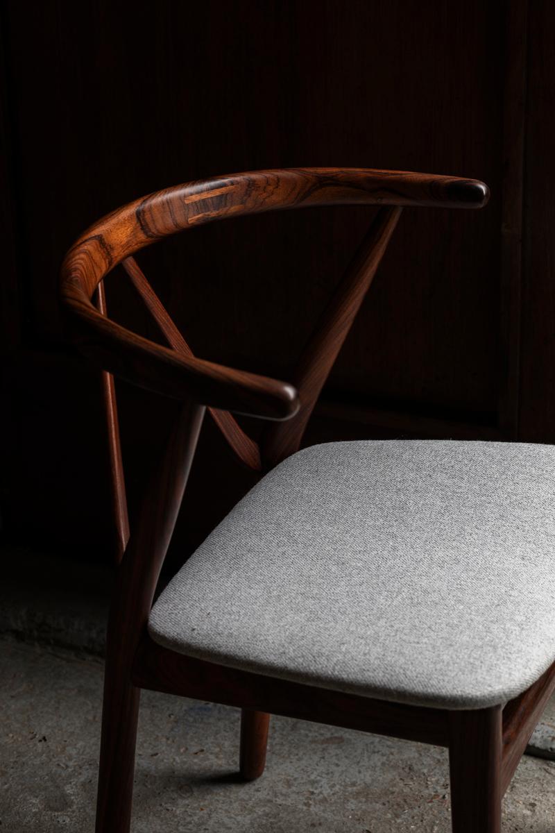 Henning Kjaernulf Set of 4 Dining Chairs ‘Model 225’ for Bruno Hansen, 1960s For Sale 1
