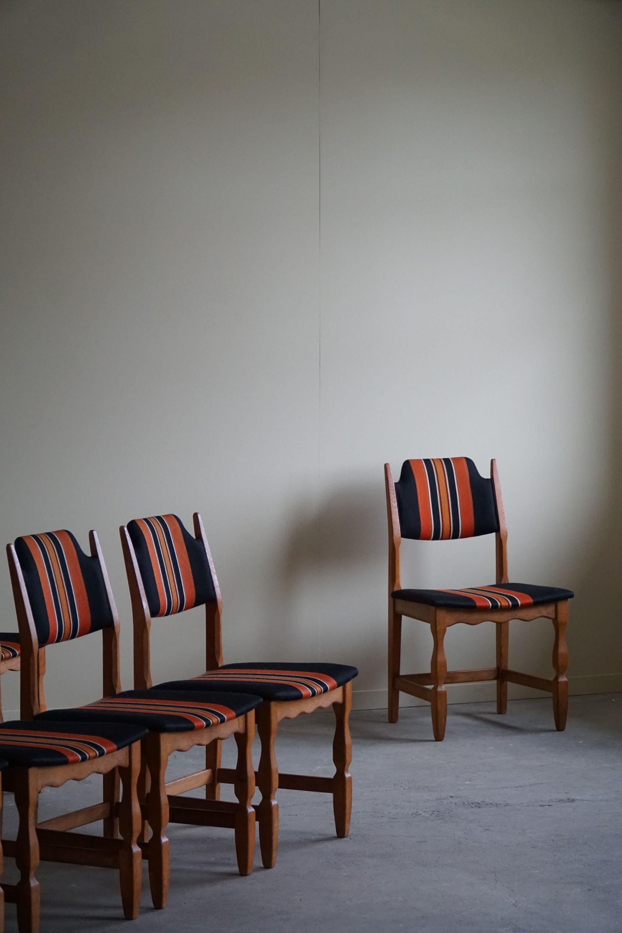 Henning Kjærnulf, Set of 8 Dining Chairs, Danish Mid Century Modern, 1960s In Good Condition In Odense, DK