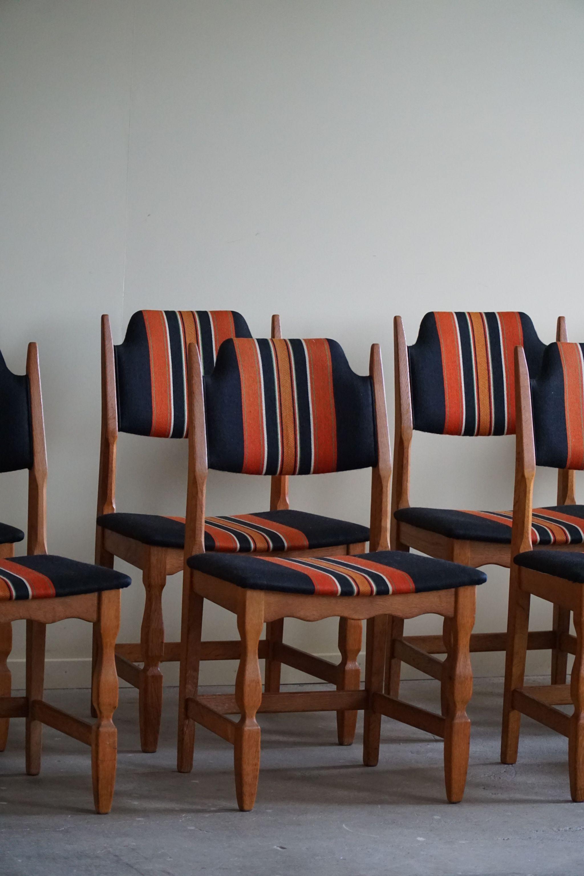 Henning Kjærnulf, Set of 8 Dining Chairs, Danish Mid Century Modern, 1960s 1