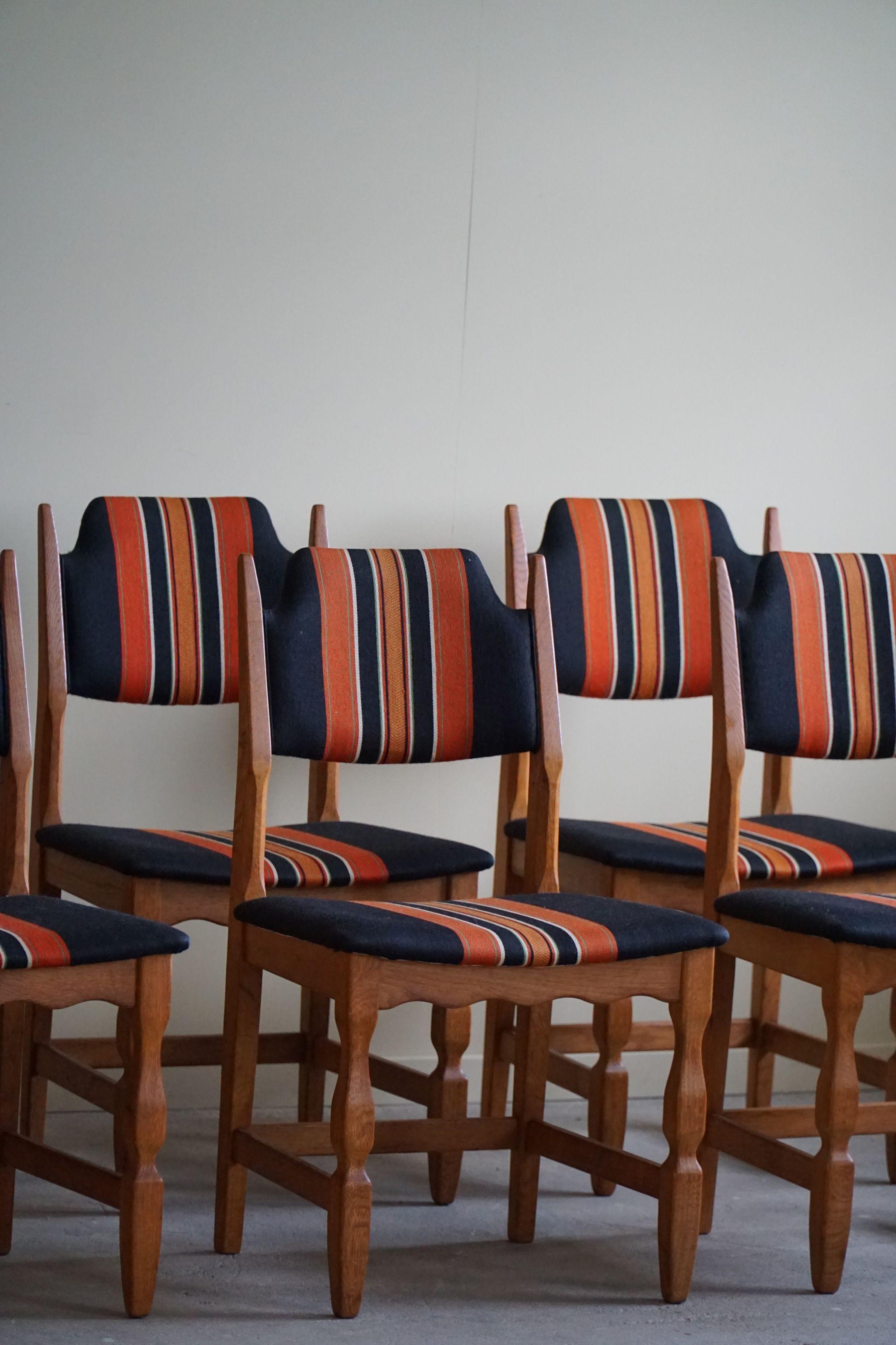 Henning Kjærnulf, Set of 8 Dining Chairs, Danish Mid Century Modern, 1960s 2