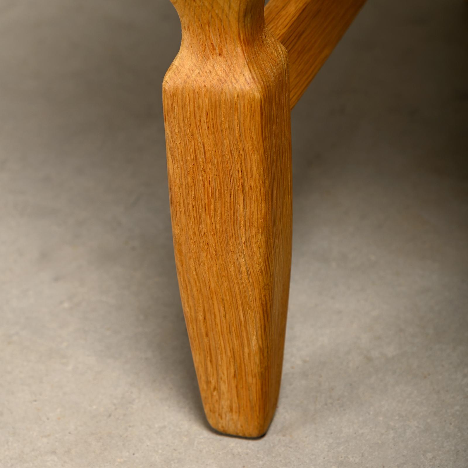 Henning Kjærnulf Satz von 6 Razorblade Esszimmerstühlen in Lambswool und OAK, 1960er Jahre im Angebot 7