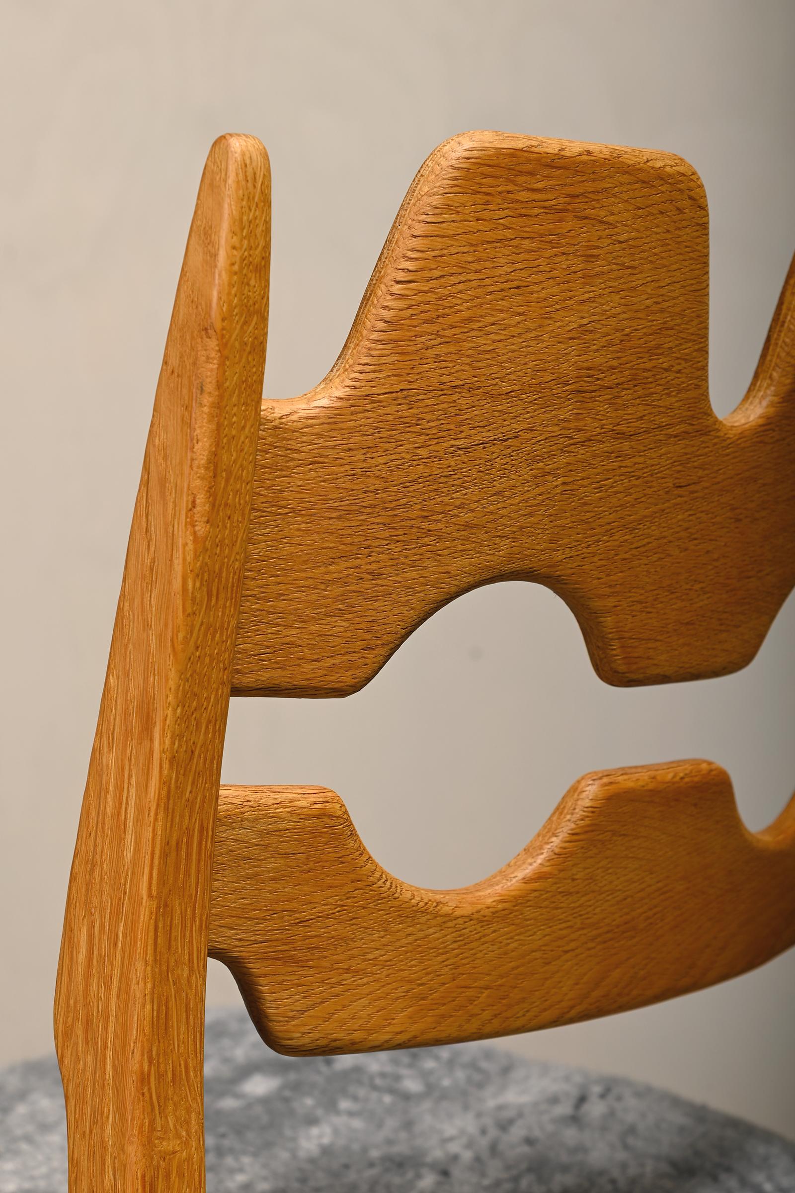 Henning Kjærnulf Satz von 6 Razorblade Esszimmerstühlen in Lambswool und OAK, 1960er Jahre im Angebot 8