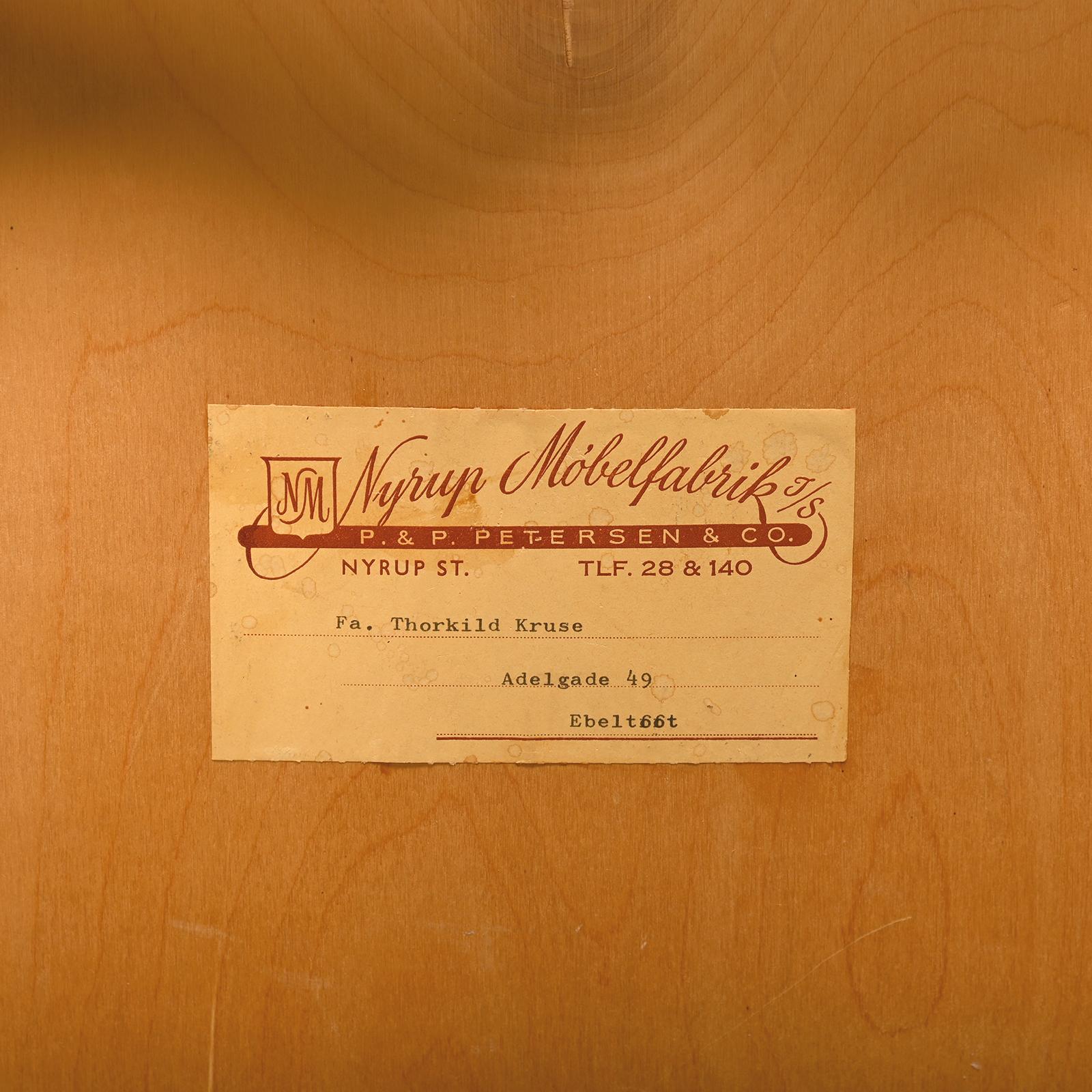 Henning Kjærnulf Satz von 6 Razorblade Esszimmerstühlen in Lambswool und OAK, 1960er Jahre im Angebot 11