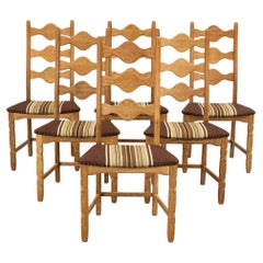 Henning Kjærnulf  "Razorblade" Oak Chairs Denmark 1960