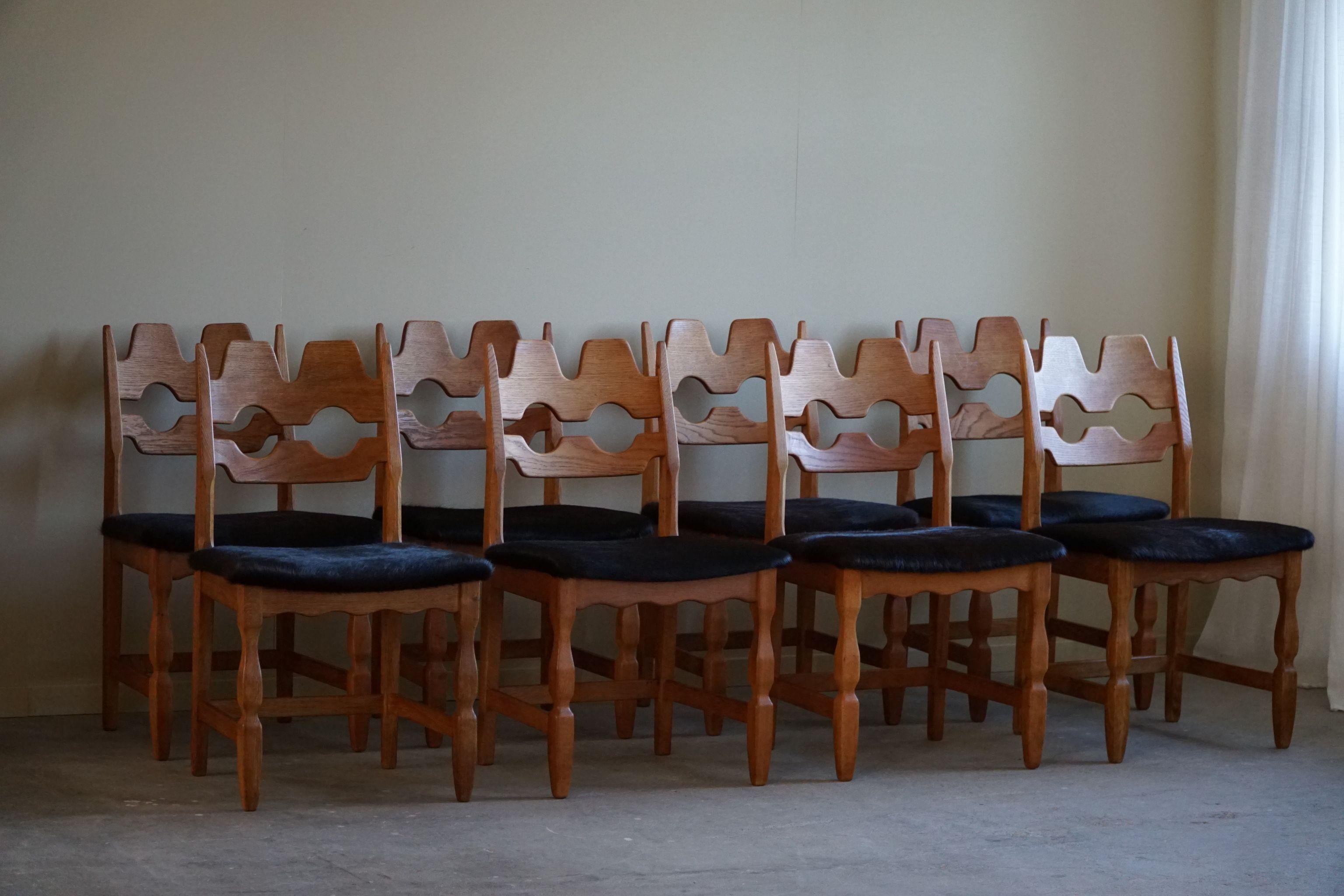 Henning Kjærnulf, ensemble de 8 chaises de salle à manger 