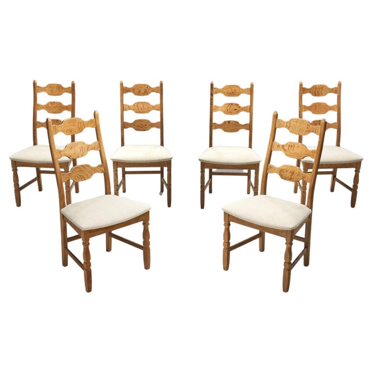 Henning Kjærnulf Set of Six "Razorblade" Chairs, Denmark 1960s For Sale