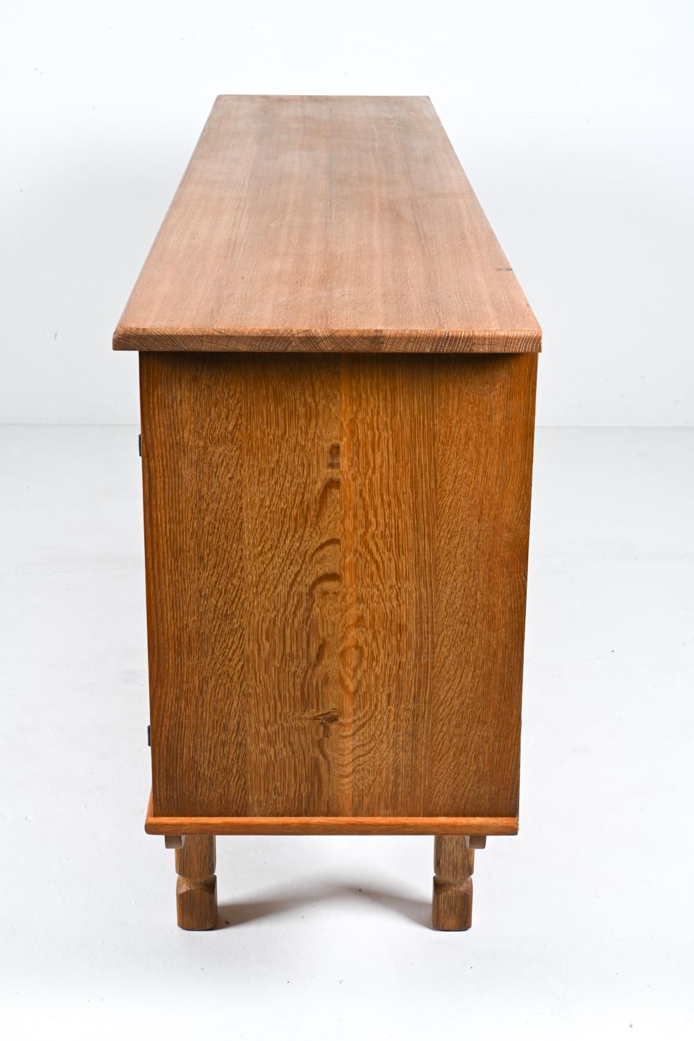  Henning Kjærnulf Sideboard in Carved Oak  For Sale 4