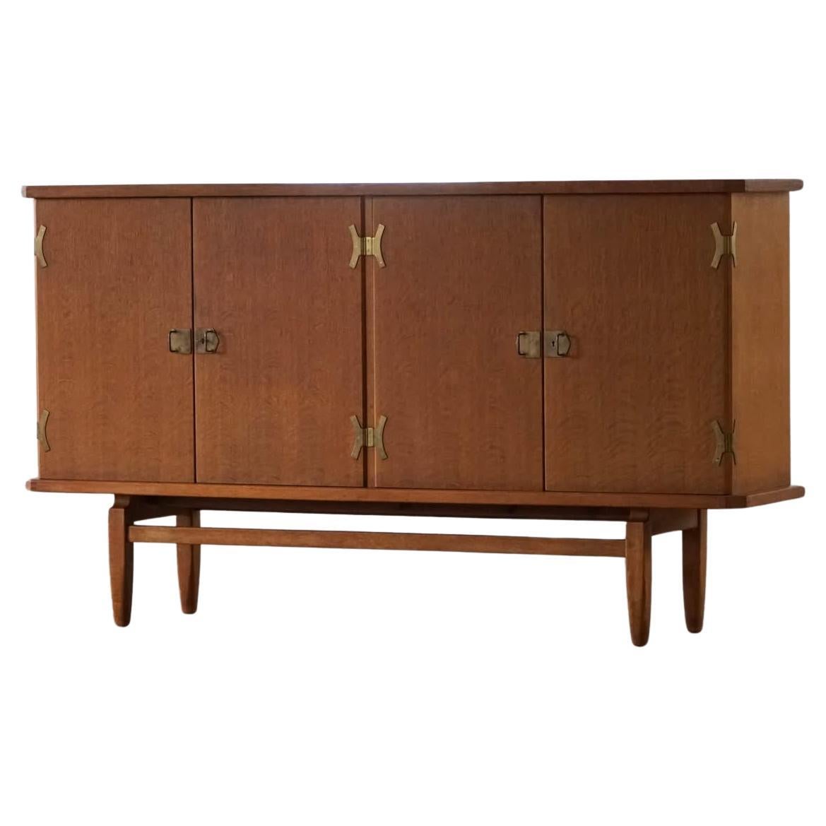 Henning Kjærnulf, Sideboard in Oak & Brass, Danish Mid Century Modern, 1960s