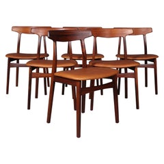 Henning Kjærnulf Six Dining Chairs