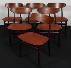 Henning Kjærnulf Six Rosewood Dining Chairs