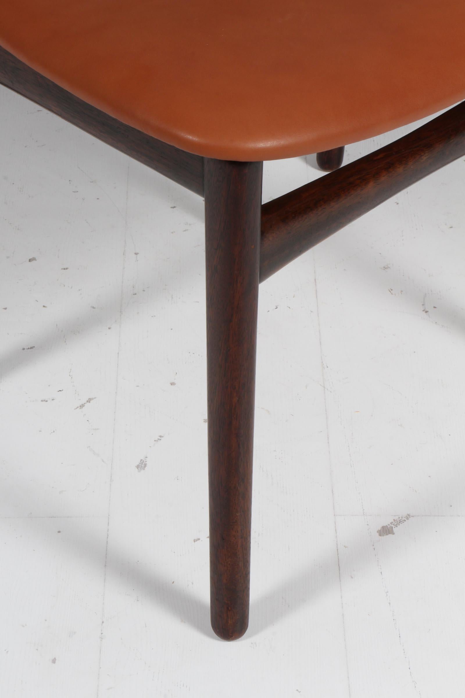 Late 20th Century Henning Kjærnulf Six Rosewood Dining Chairs For Sale