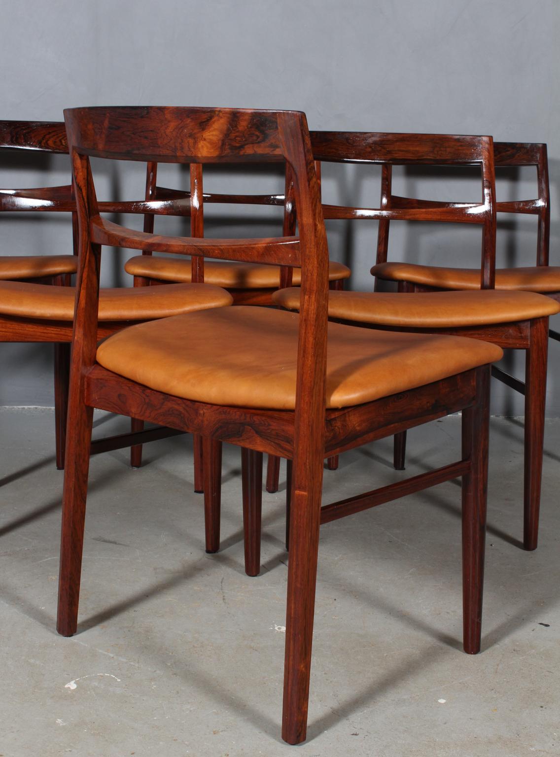 Henning Kjærnulf Six Rosewood Dining Chairs 1