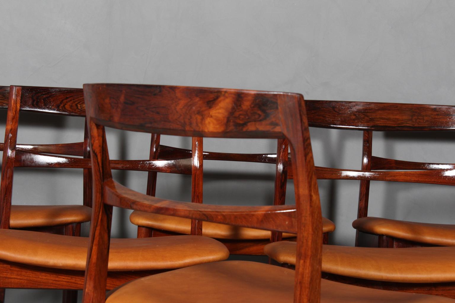 Henning Kjærnulf Six Rosewood Dining Chairs 2