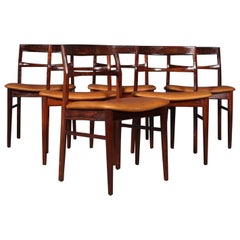 Henning Kjærnulf Six Rosewood Dining Chairs