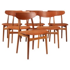 Henning Kjærnulf Six Dining Chairs