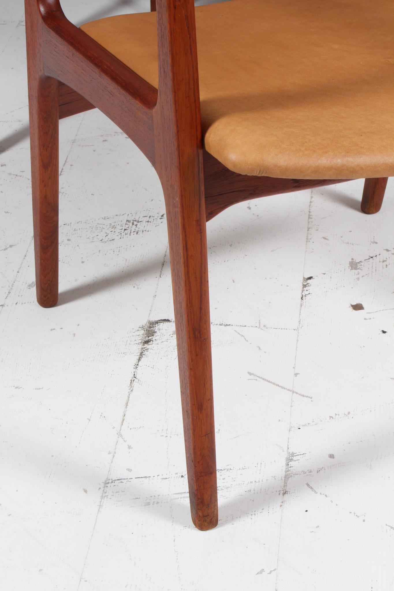 Danish Henning Kjærnulf Six Teak Dining Chairs