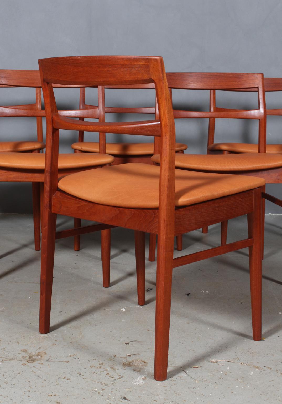 Late 20th Century Henning Kjærnulf Six Teak Dining Chairs